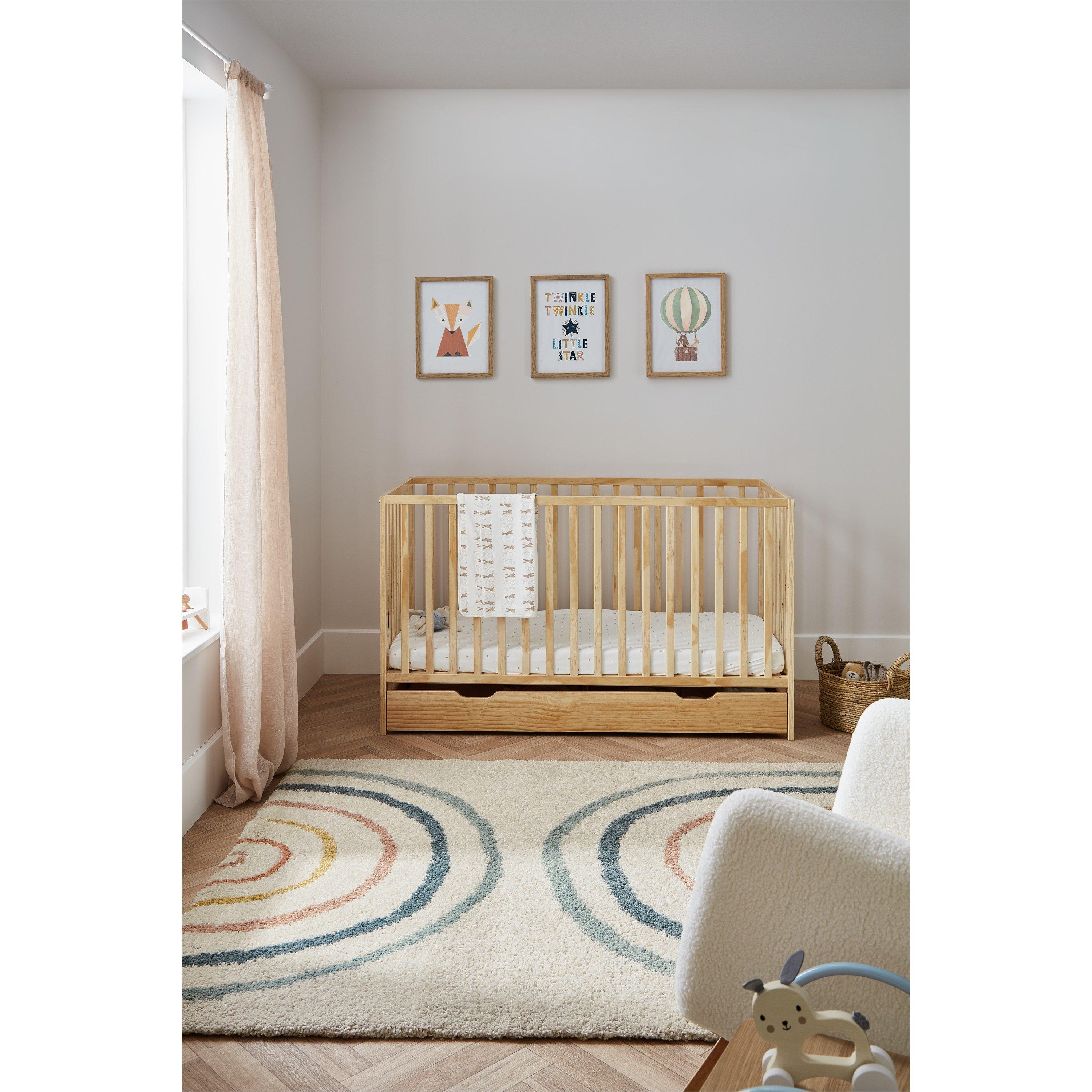 Ickle Bubba  Newborn Hartley Classic Cot Under Drawer And All Seasons - Pine - one