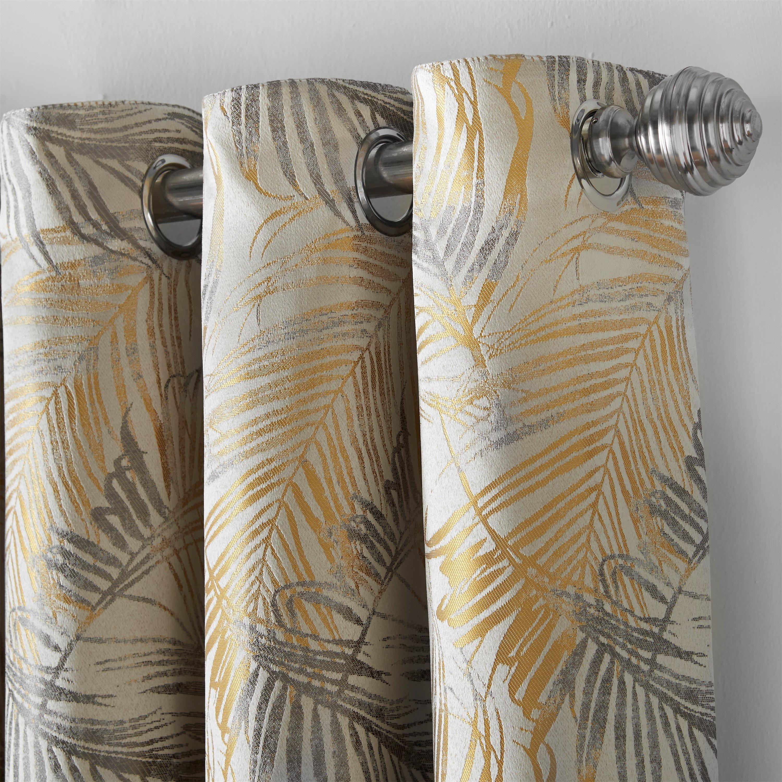 Ochre - Alan Symonds - Fiji Lined Ring Top Curtains - 2