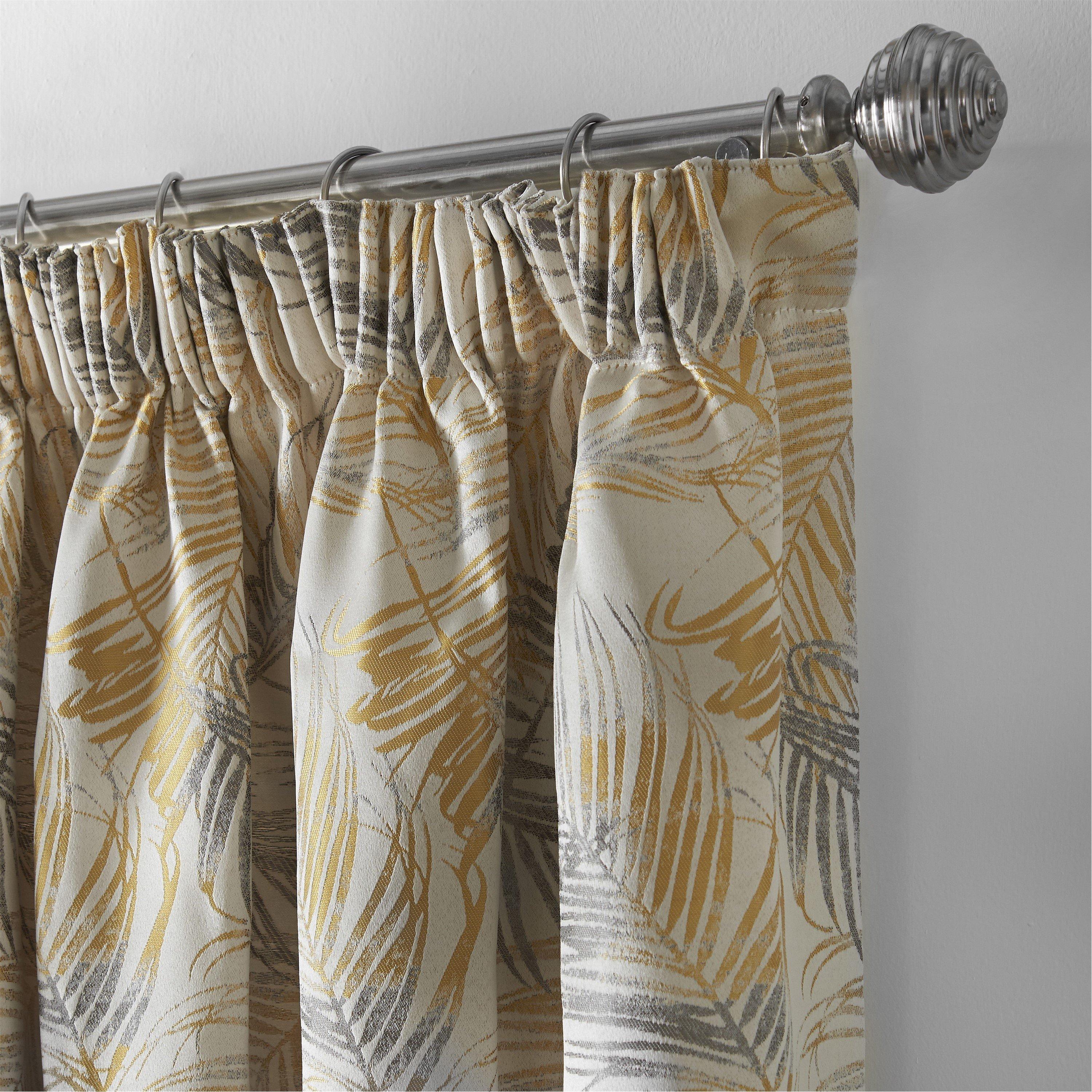 Ochre - Alan Symonds - Fiji Lined Pencil Pleat Curtains - 2