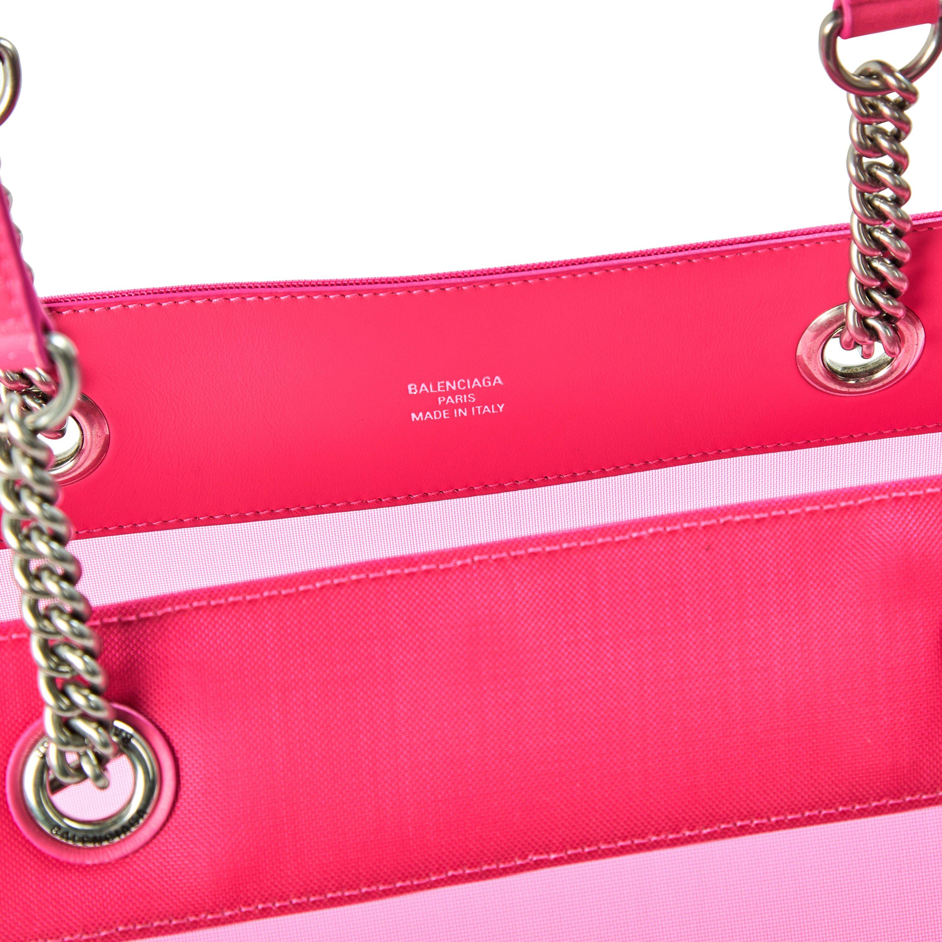 Fuchsia/White - Balenciaga - Duty Free Tote Bag - 5