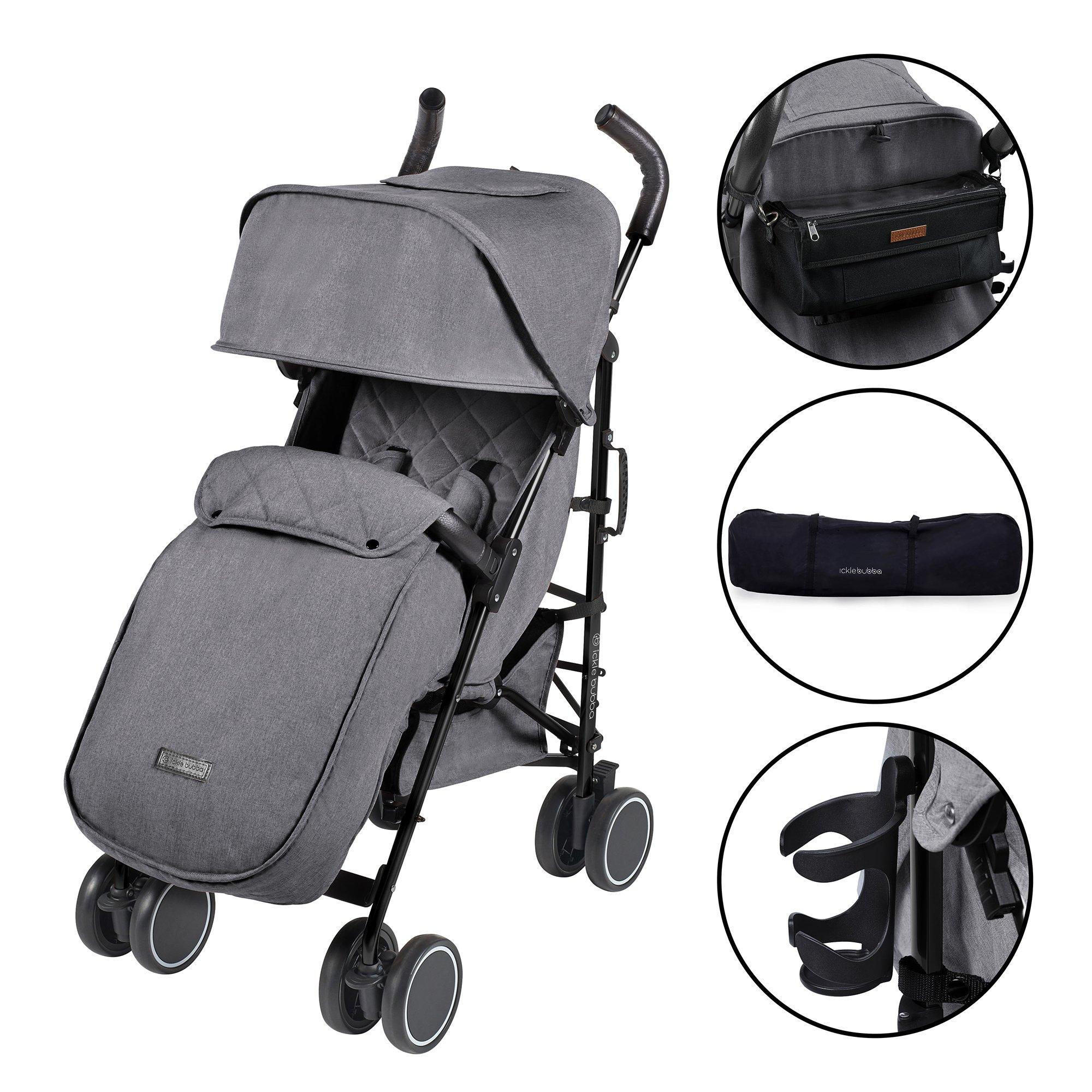 Ickle Bubba  Newborn Discovery Stroller - Prime - Black/Graphite - one