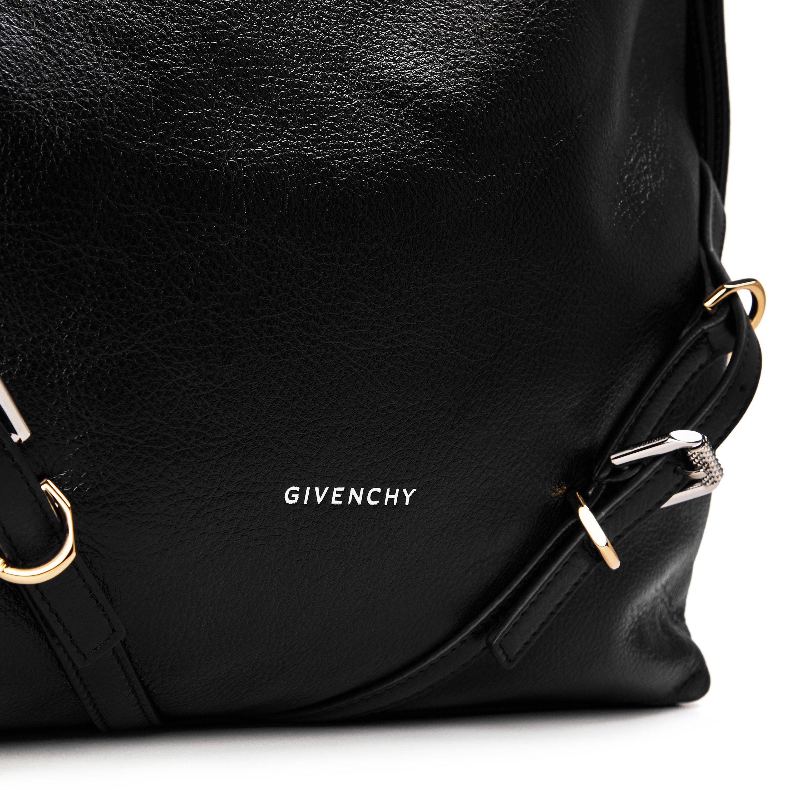 Black - GIVENCHY - Women'S Voyou Calfskin Leather Medium Hobo Bag - 4