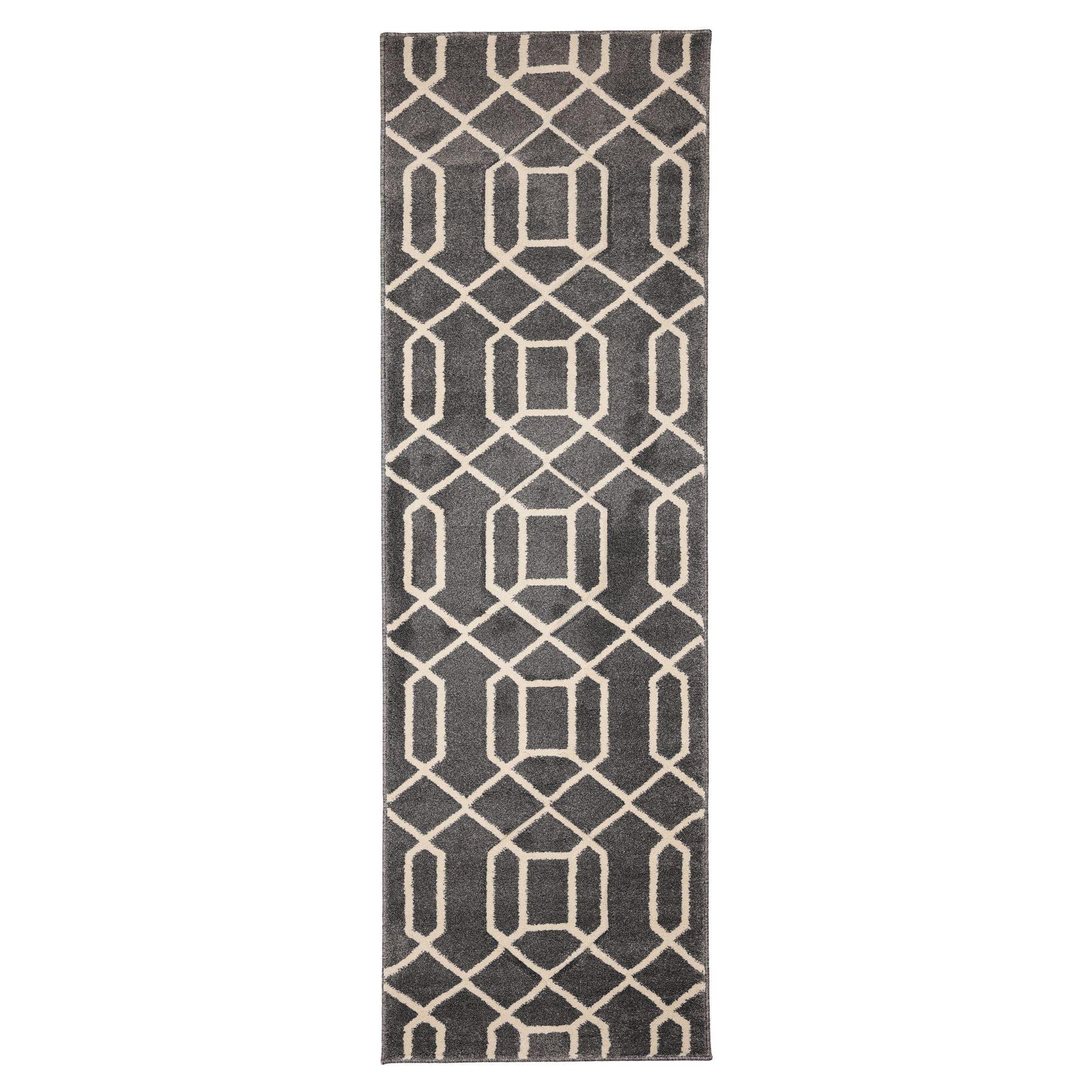 Grey - Homemaker - Newport Lattice Rug Grey - 3