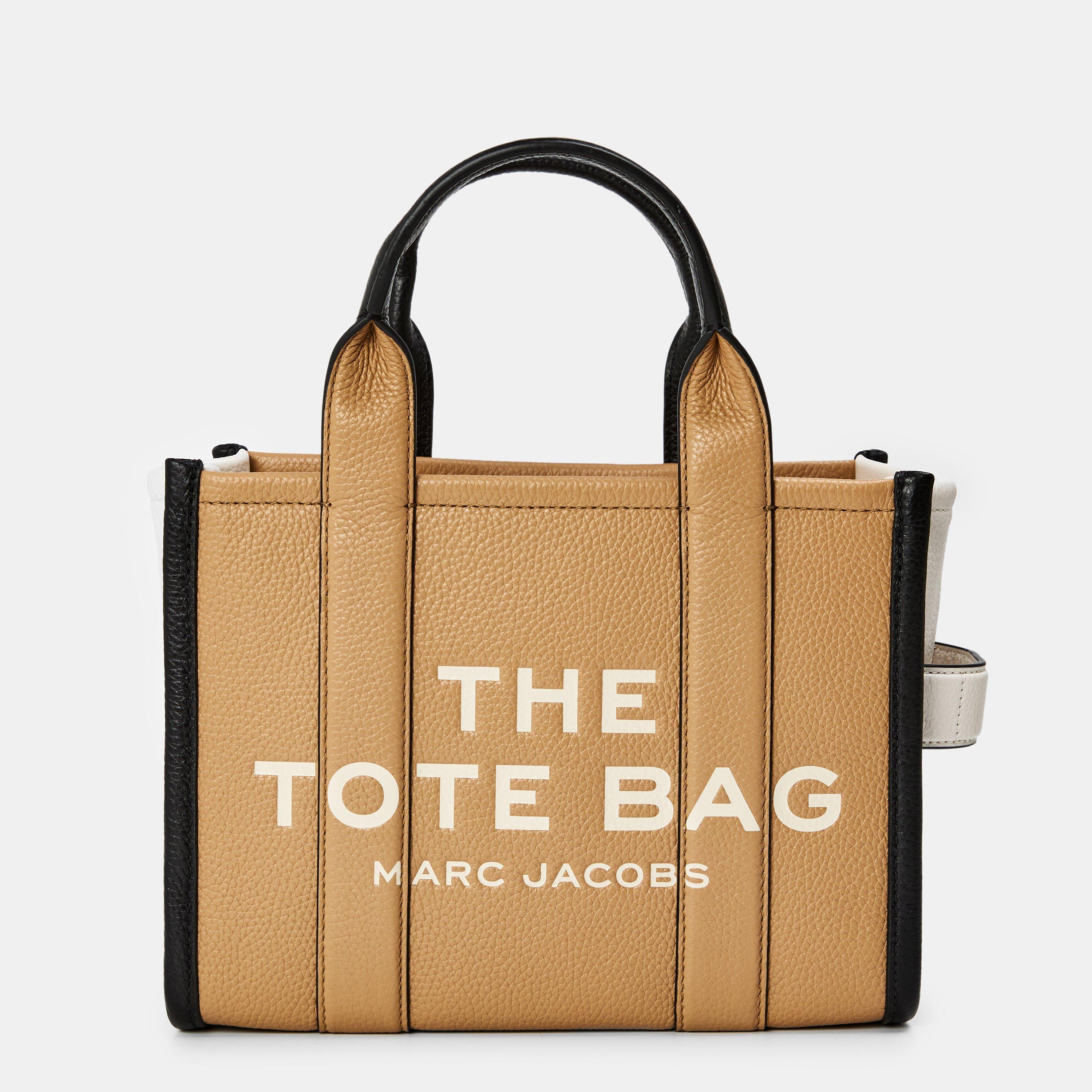 Marc Jacobs Small Leather Tote Bag - CAMEL MULTI