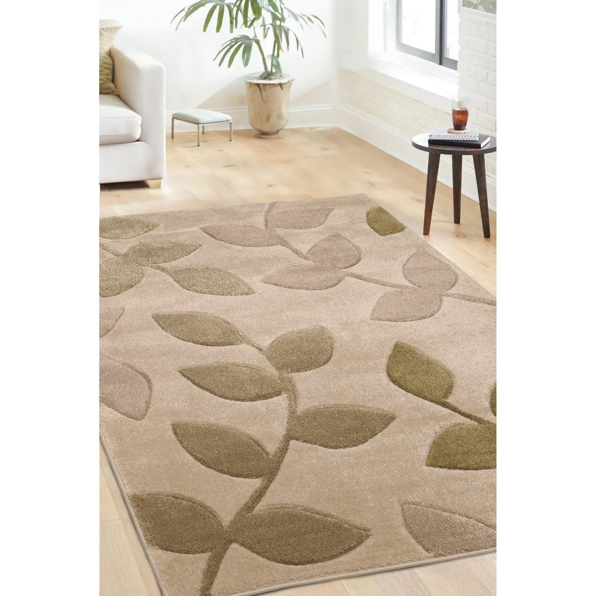 Green - Homemaker - Newport Leaf Rug Green - 1