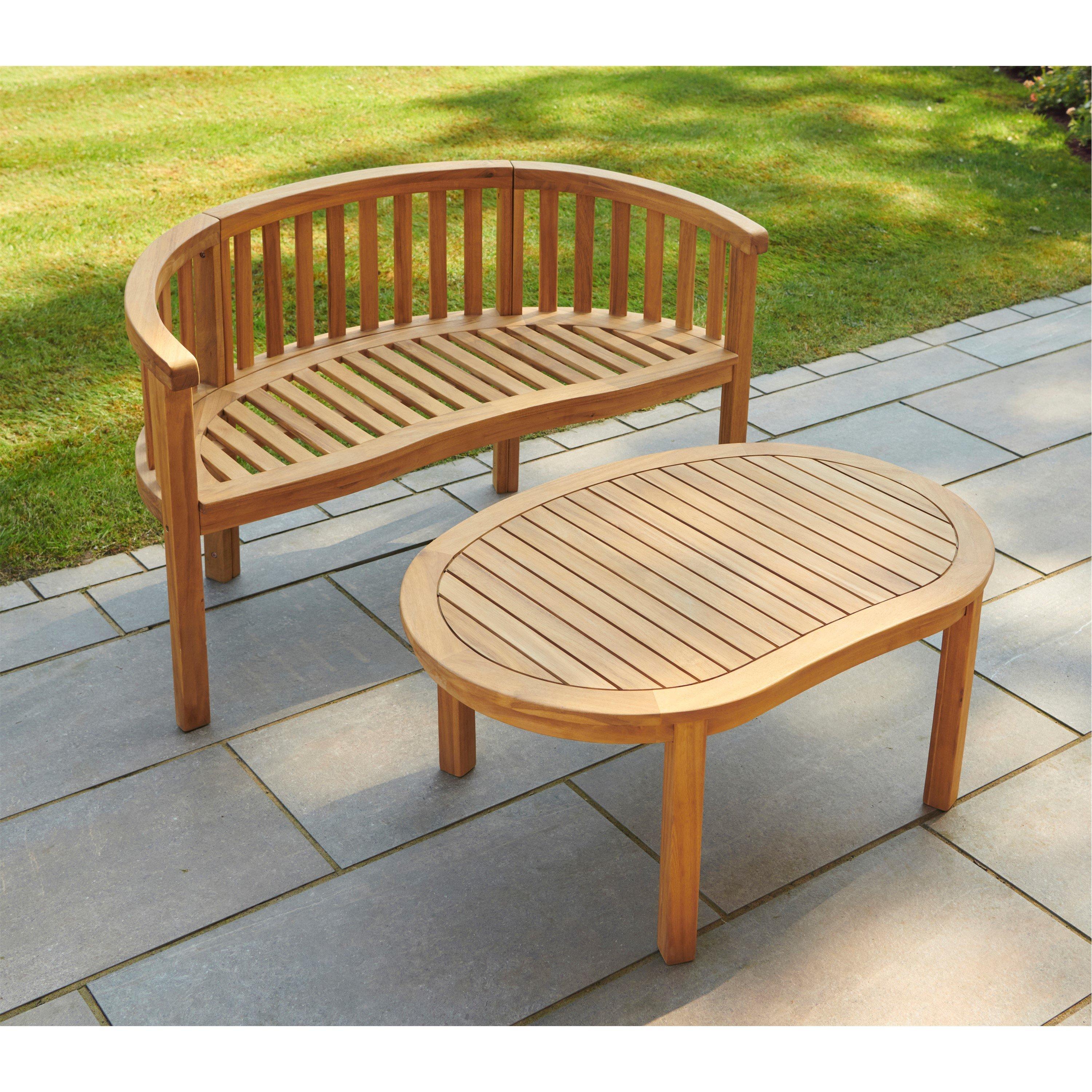 Natural - Greenhurst - Greenhurst Woodfield Banana Table in Natural - 5