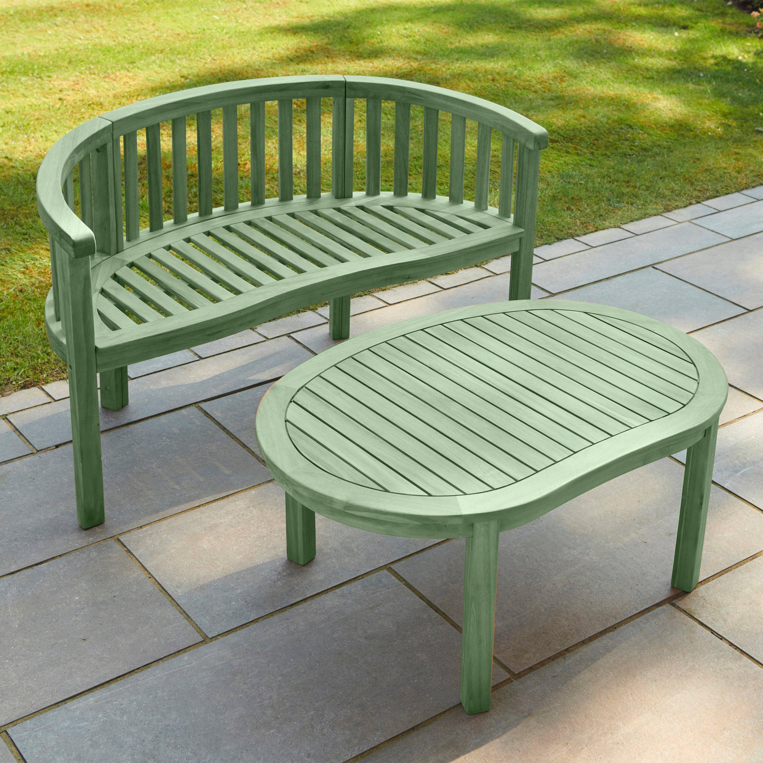 Sage Green - Greenhurst - Greenhurst Woodfield Banana Table in Sage Green - 4