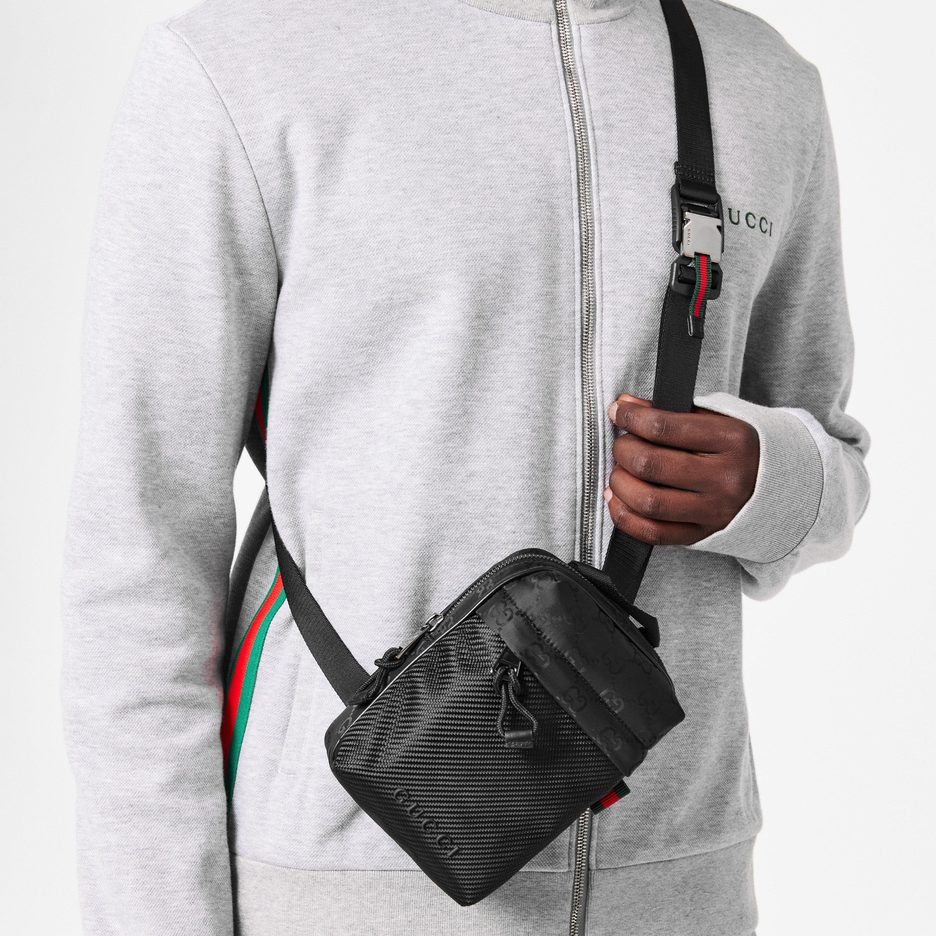 Black - Gucci - Men's Nylon Cross Body Bag - 3