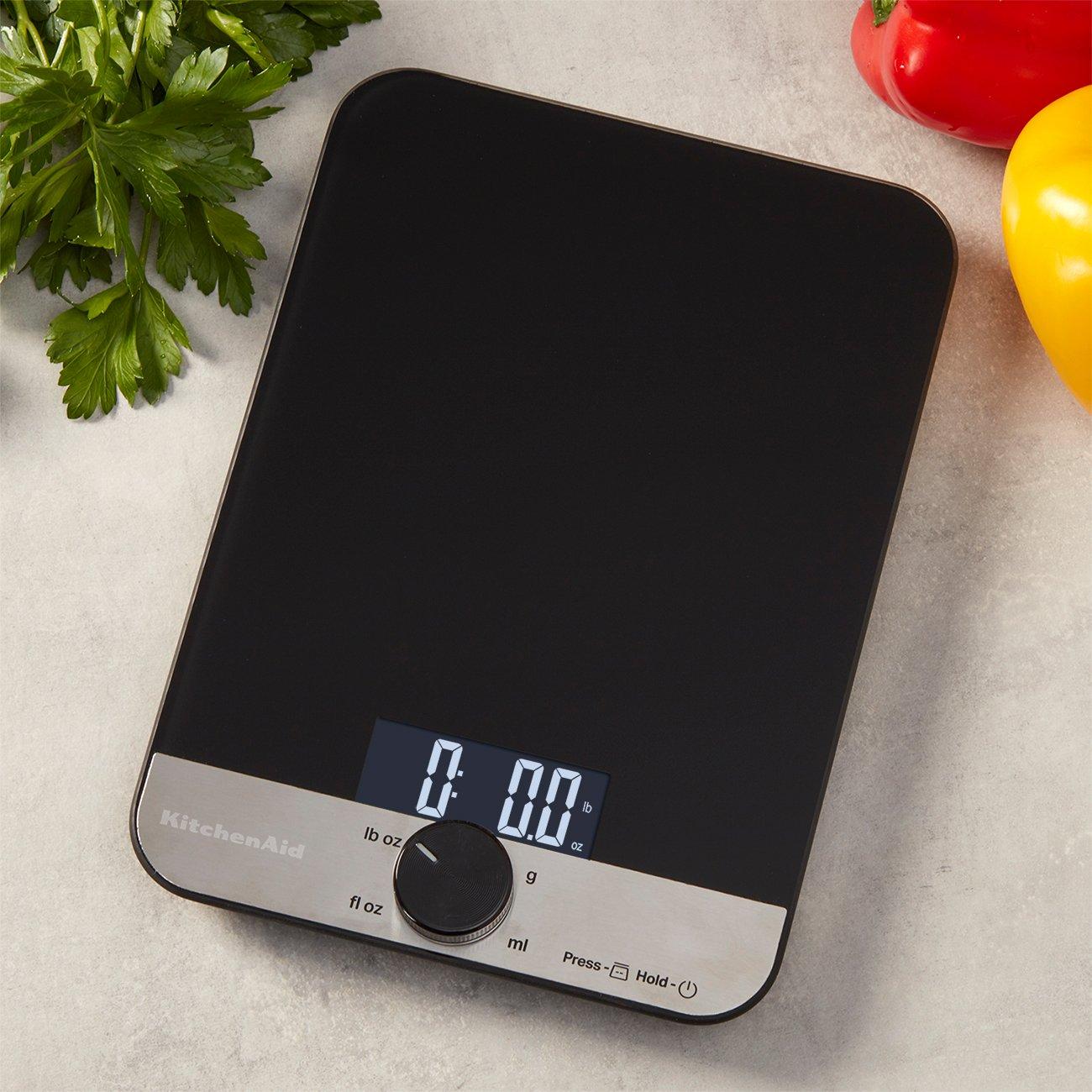 Black - KitchenAid - KitchenAid Digital Glass Top Kitchen Scale 5000g - 2