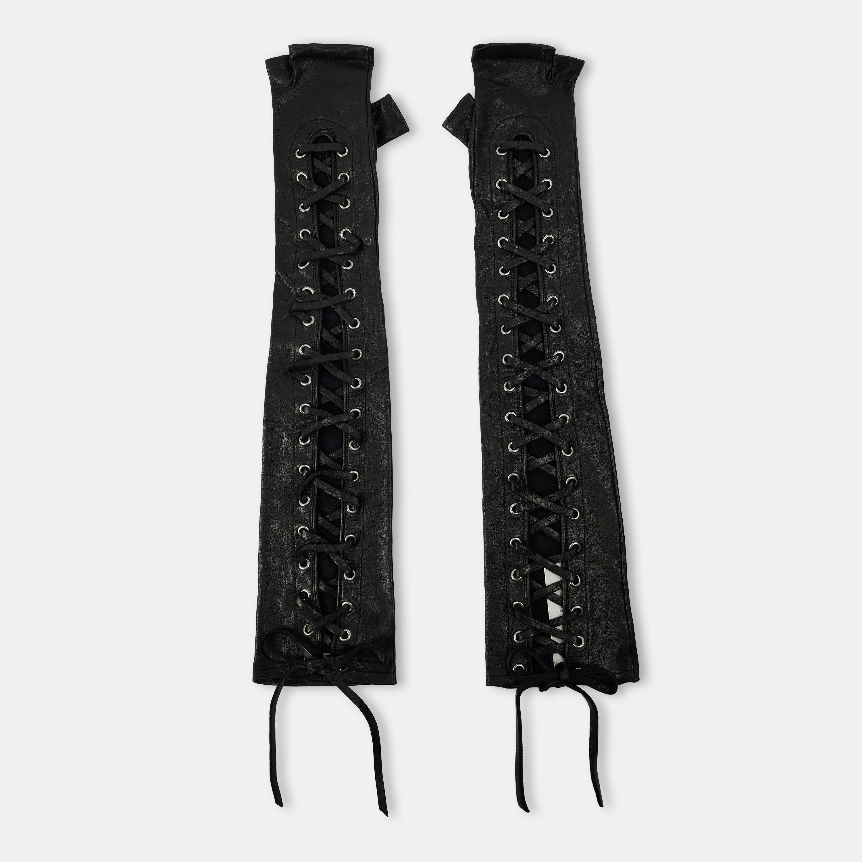 Black - Gucci - Women's Fingerless Gloves - 1