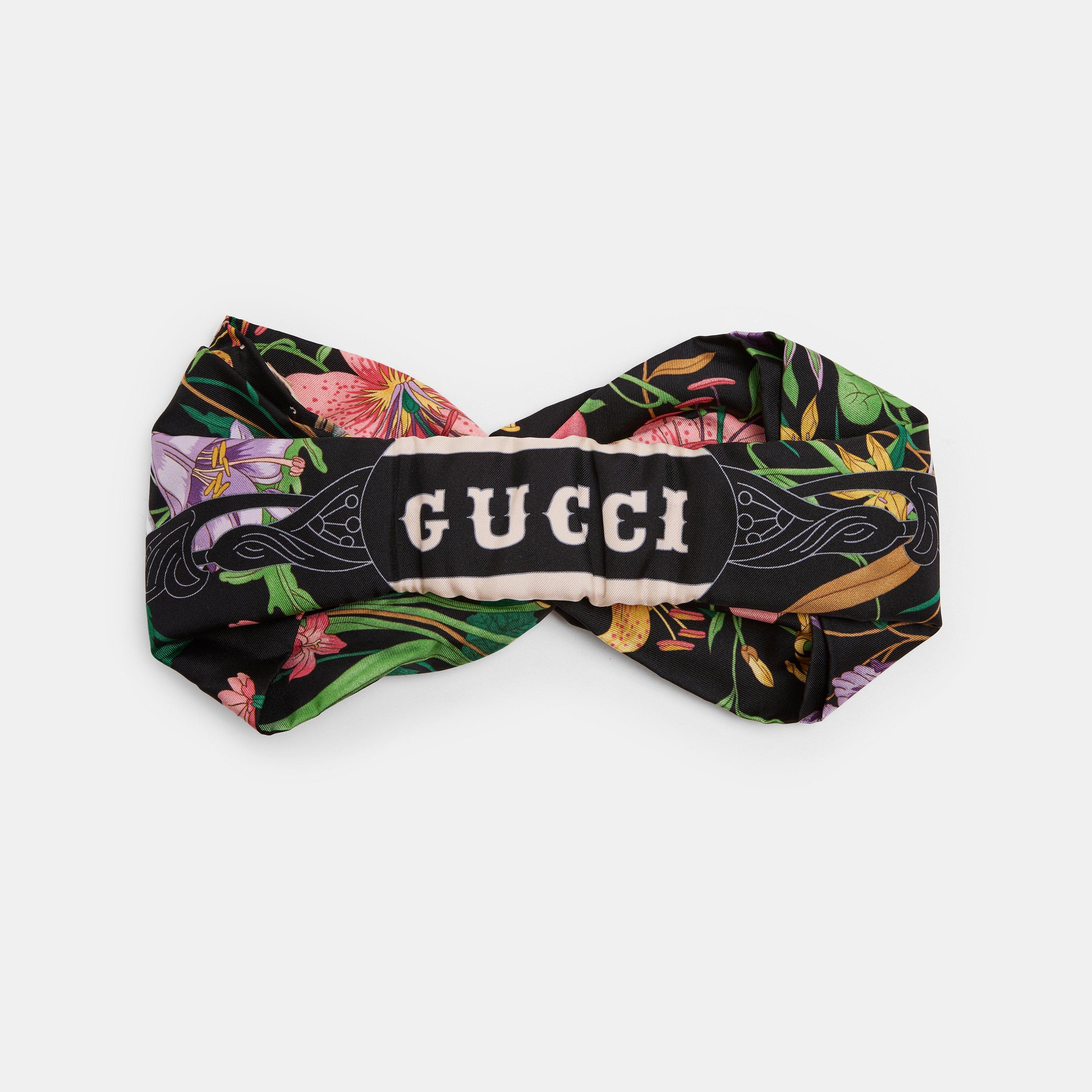 Black/Black - Gucci - Women's Silk Scarf - 2