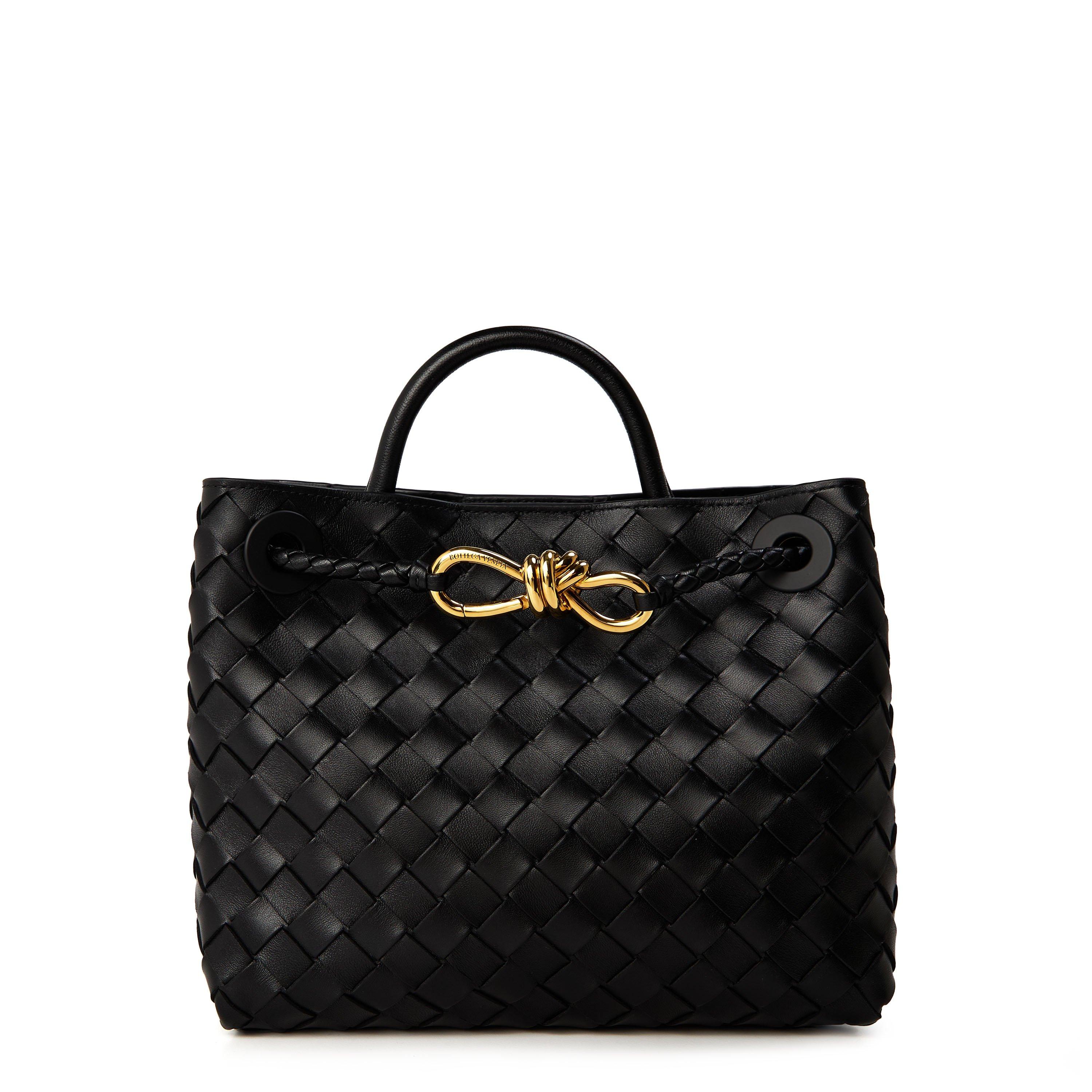 Bottega Veneta Small Andiamo - Black/Brass