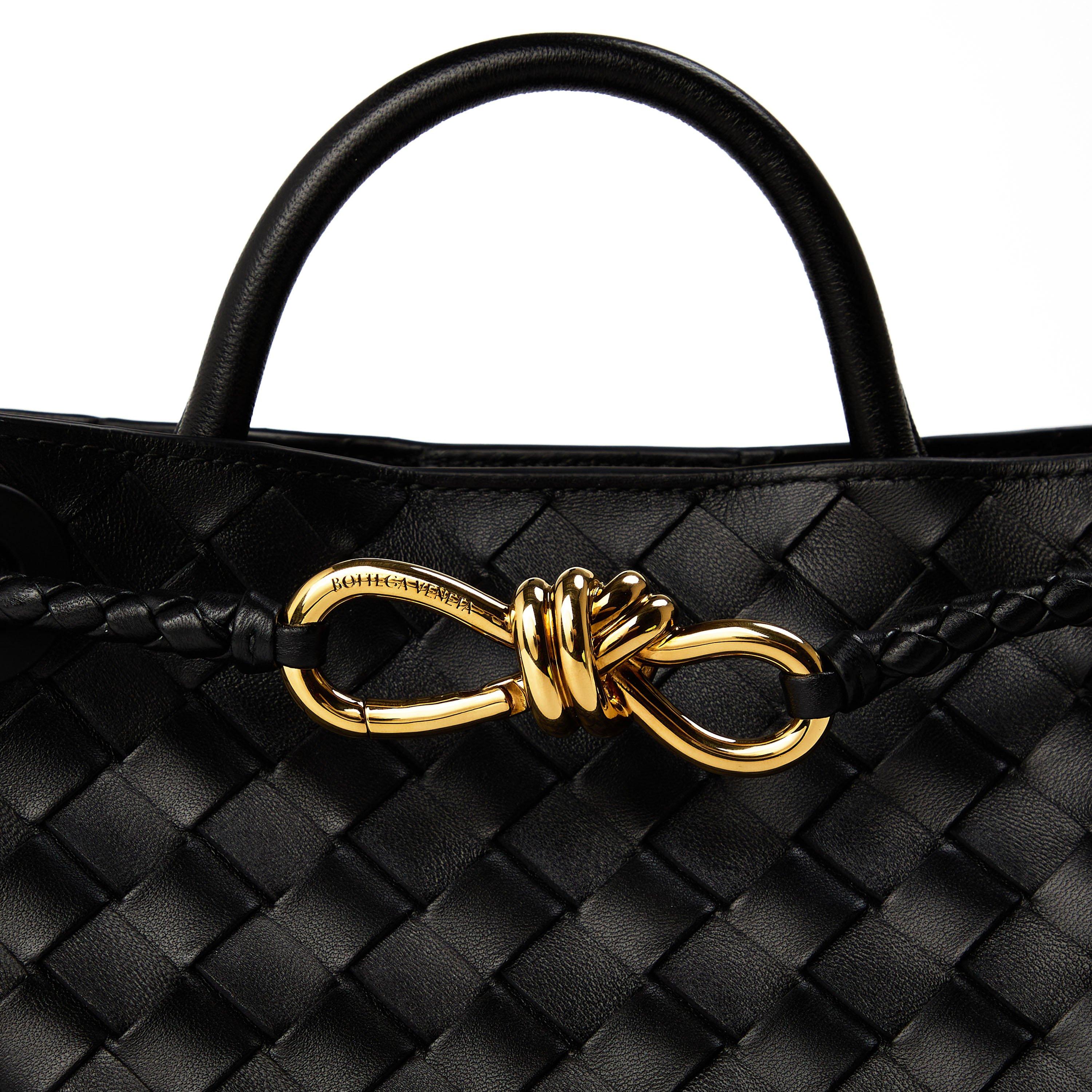 Black/Brass - Bottega Veneta - Small Andiamo - 4