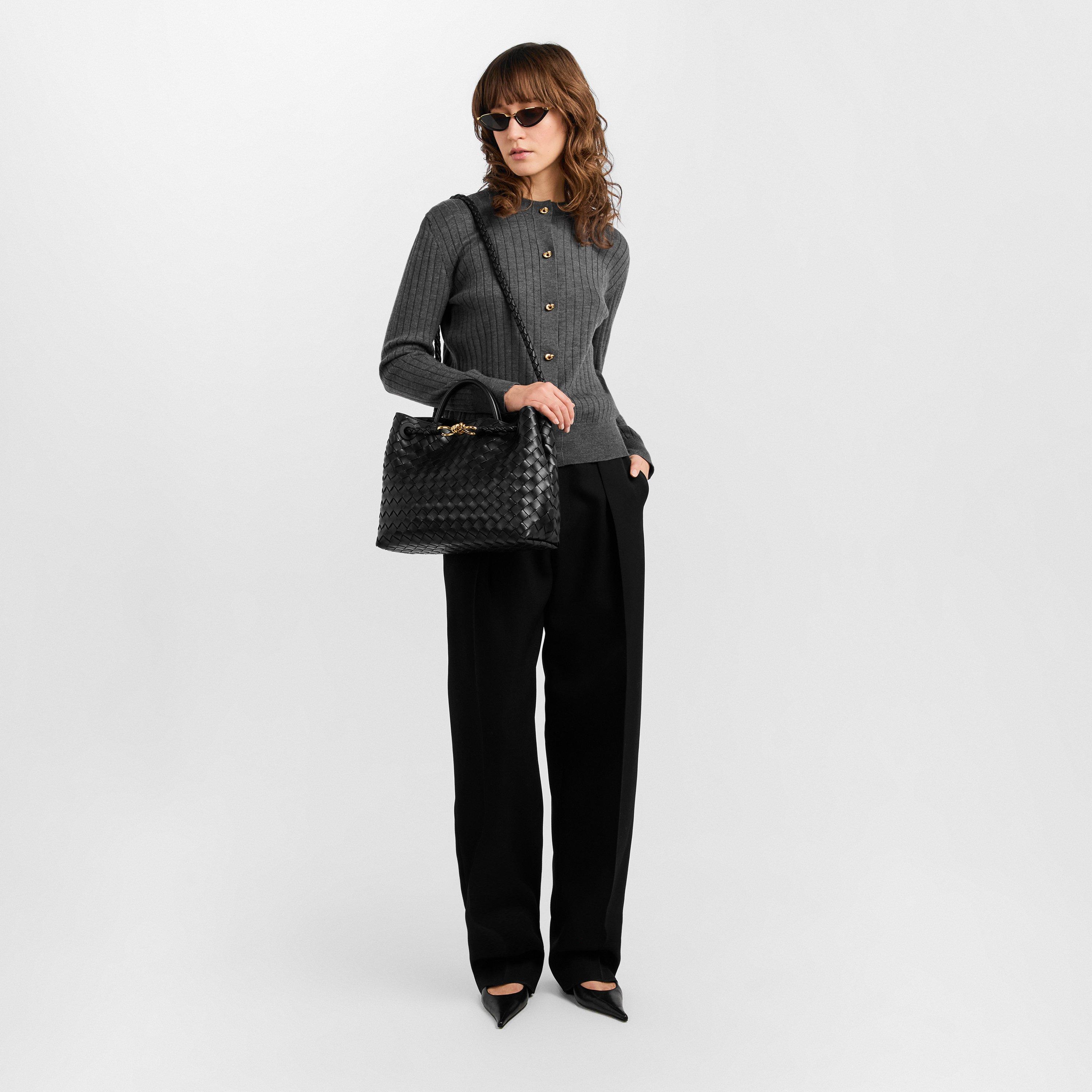 Black/Brass - Bottega Veneta - Medium Andiamo - 6