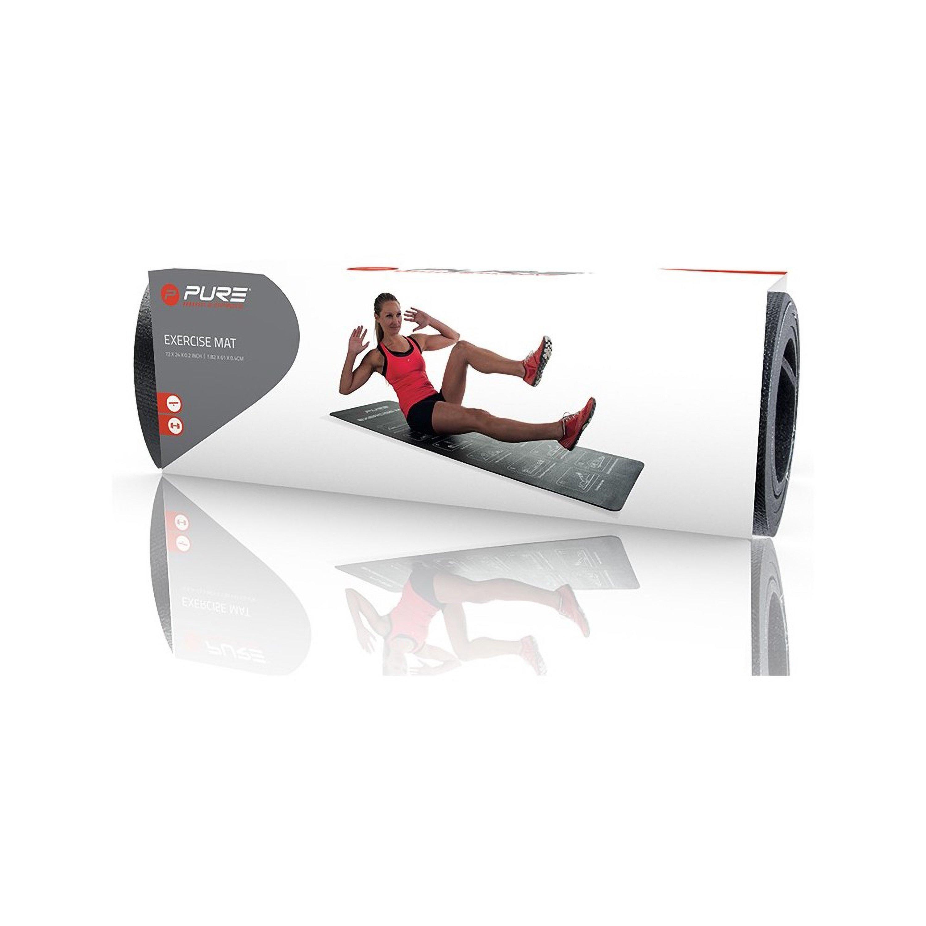 Black - Pure2Improve - Pure2Improve NBR Fitness Mat With Illustrations - 2