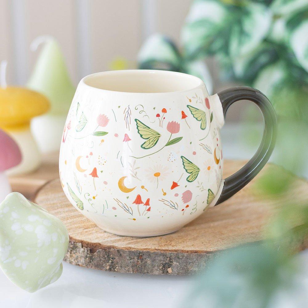 Something Different  Fairy Folklore Print Rounded Mug - Green