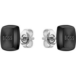 Boss Gents BOSS Yann Black IP Square Earrings