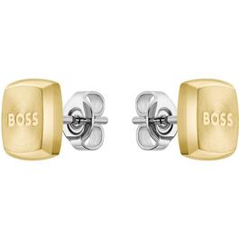 Boss Gents BOSS Yann Light Yellow Gold IP Square  Earrings