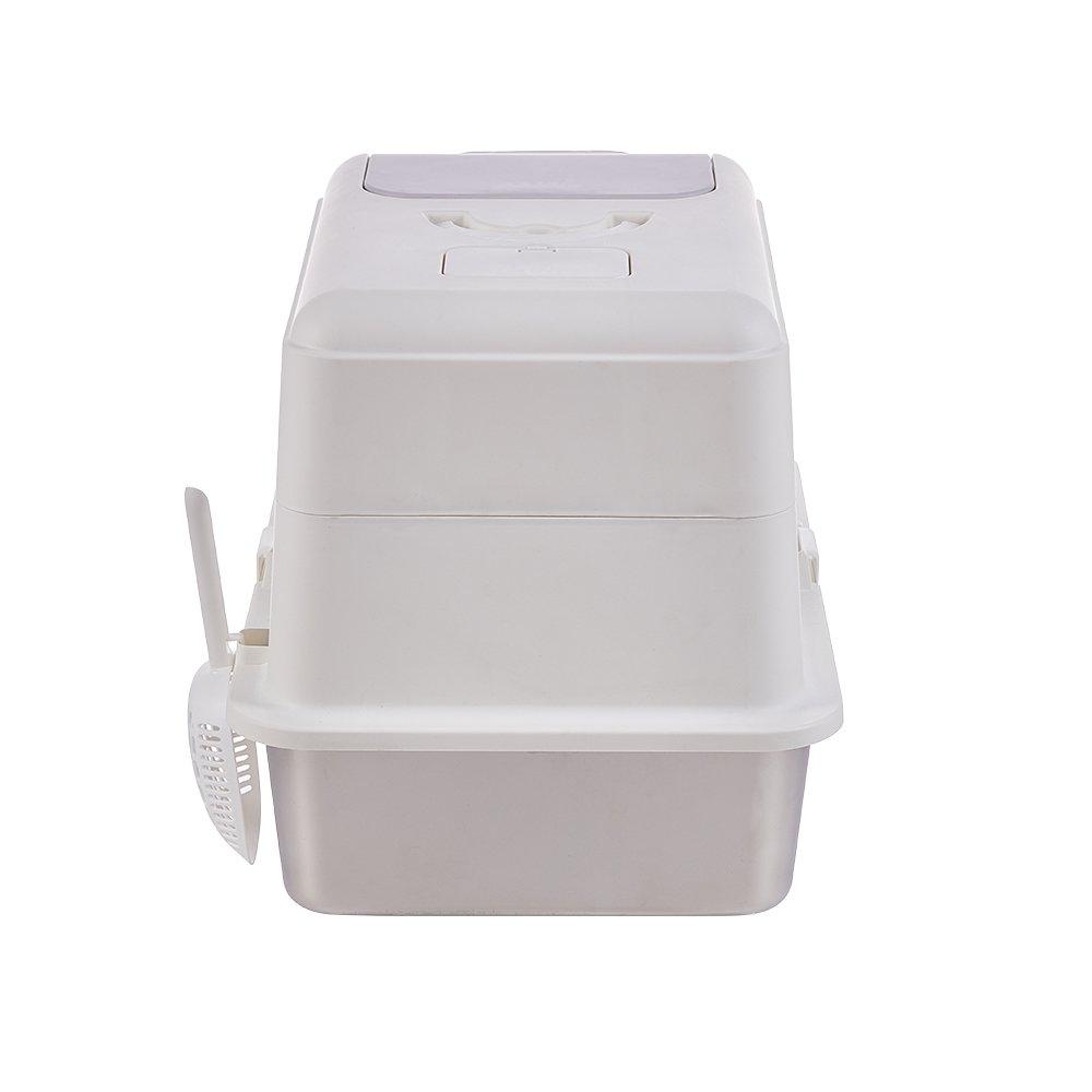 White And Grey - KIDKID PET - Enclosed Cat Litter Box - 8