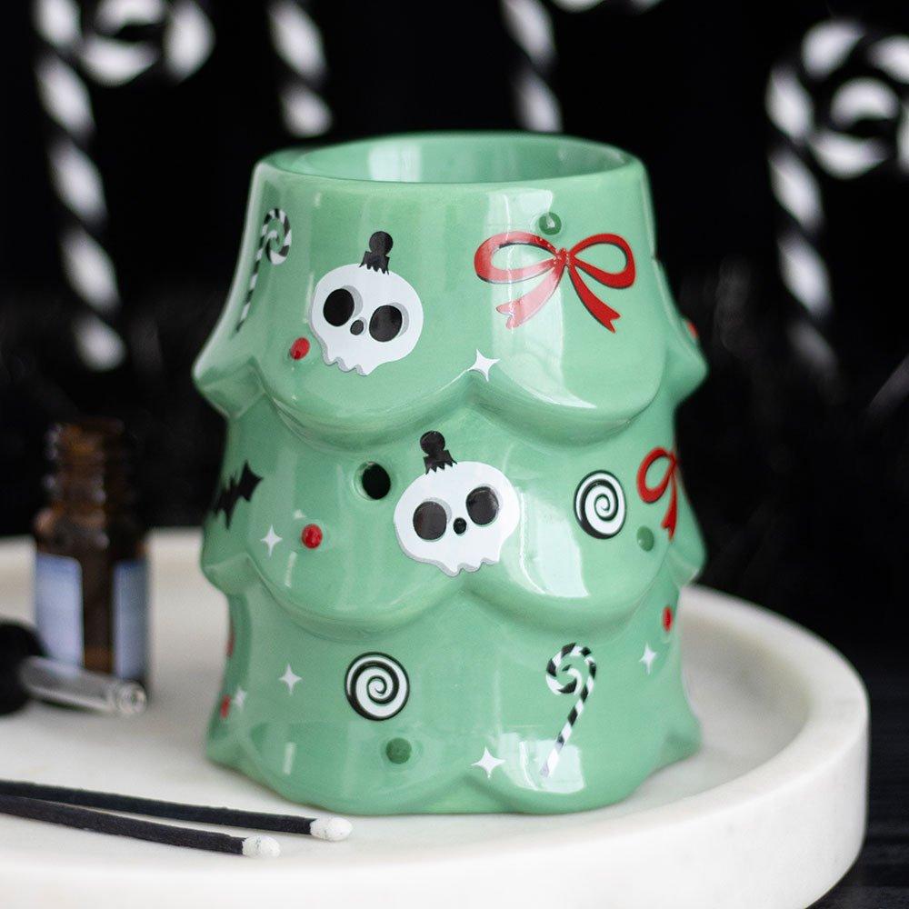 Something Different  Creepy Christmas Tree Oil Burner And Wax Warmer - Green