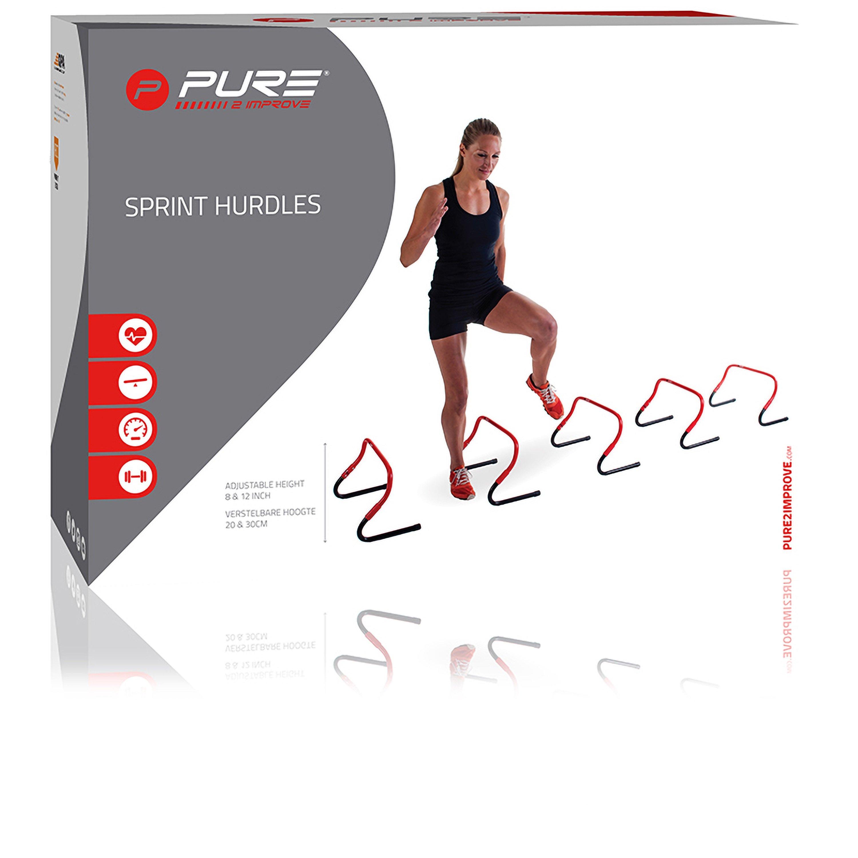 Red - Pure2Improve - Pure2Improve Sprint Hurdles Set - 5