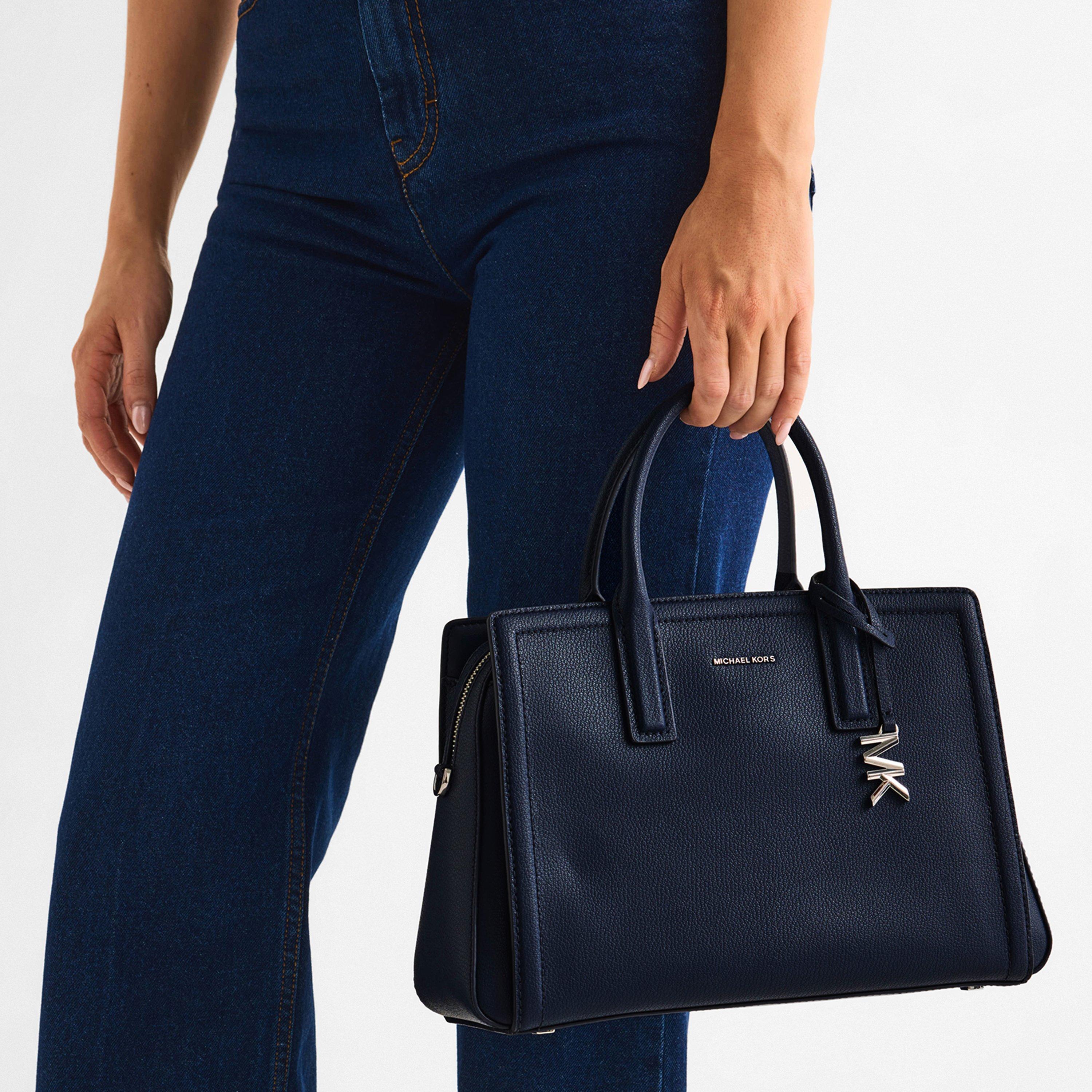 Dress Blue - MICHAEL Michael Kors - Women's MMK Laila Satchel Bag - 3