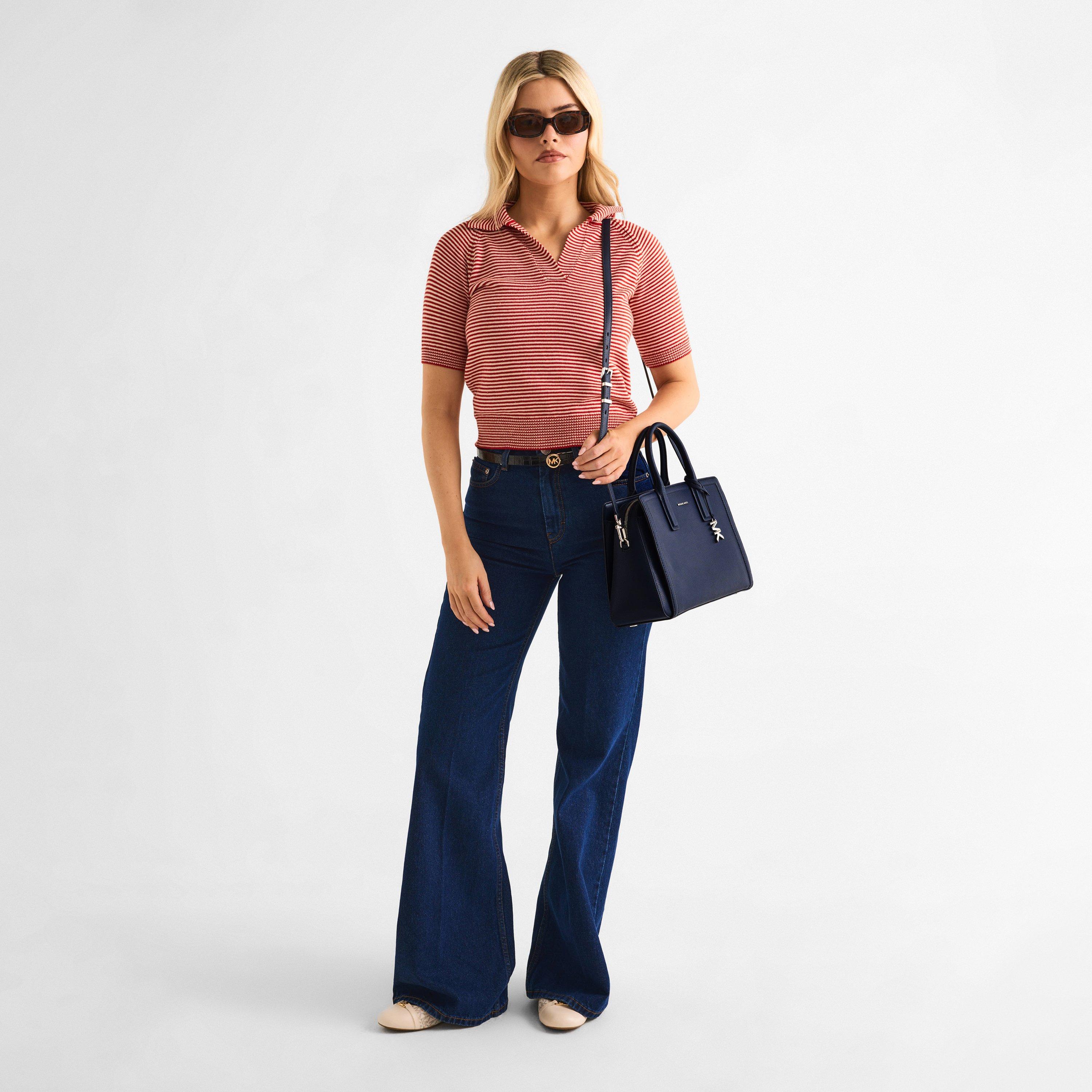 Dress Blue - MICHAEL Michael Kors - Women's MMK Laila Satchel Bag - 6