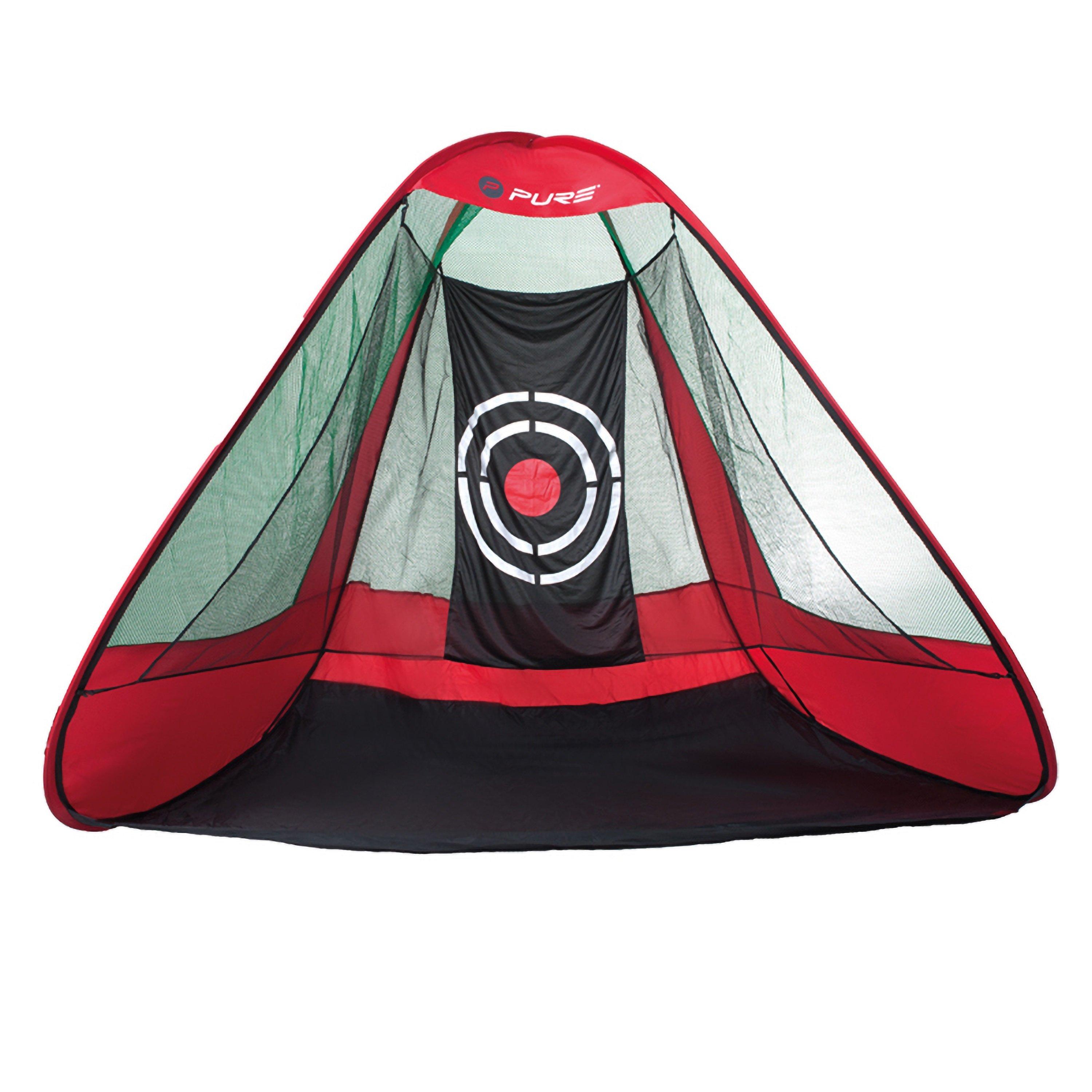 Pure2improve Golf Triangular Practice Net - Red/Black