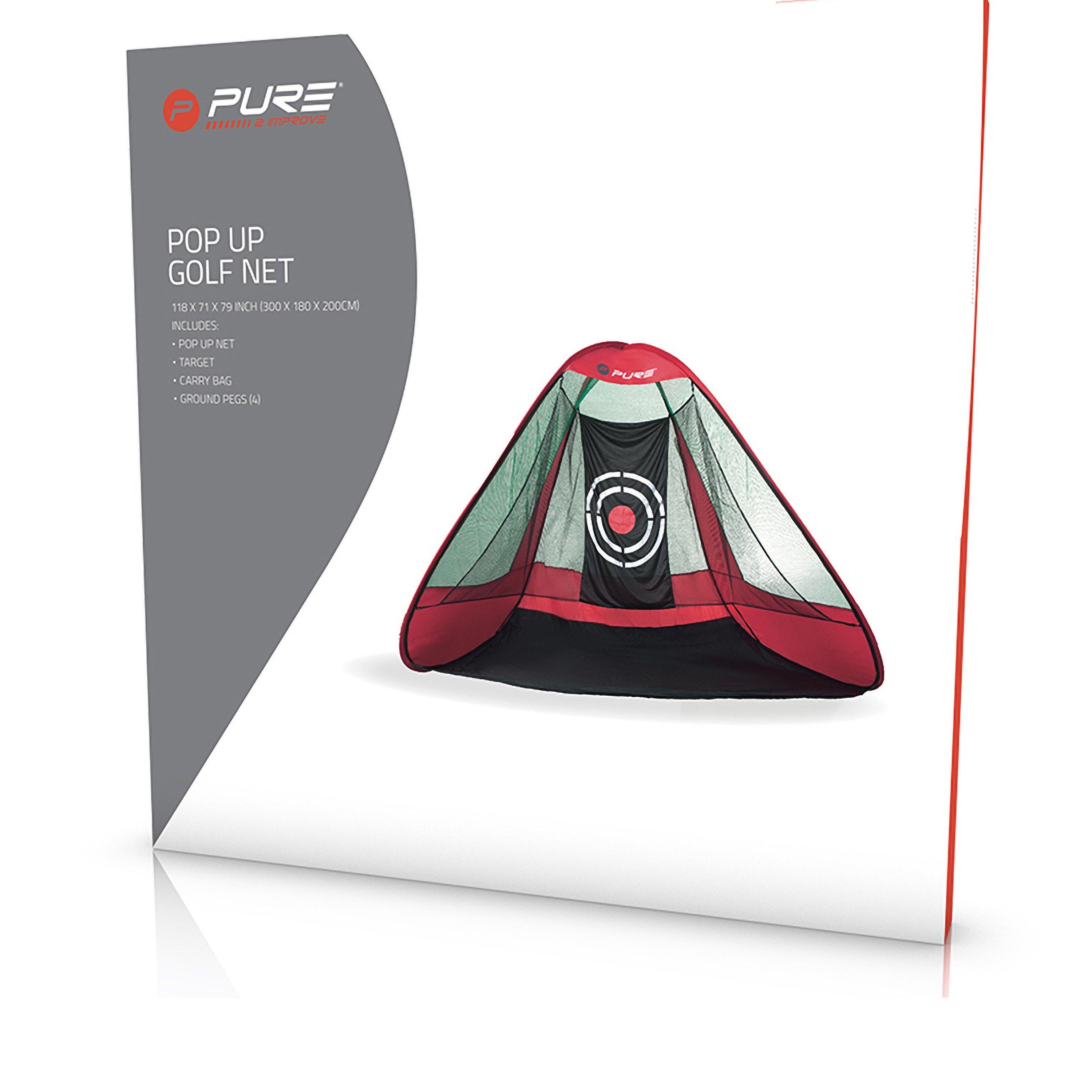 Red/Black - Pure2Improve - Pure2Improve Golf Triangular Practice Net - 2