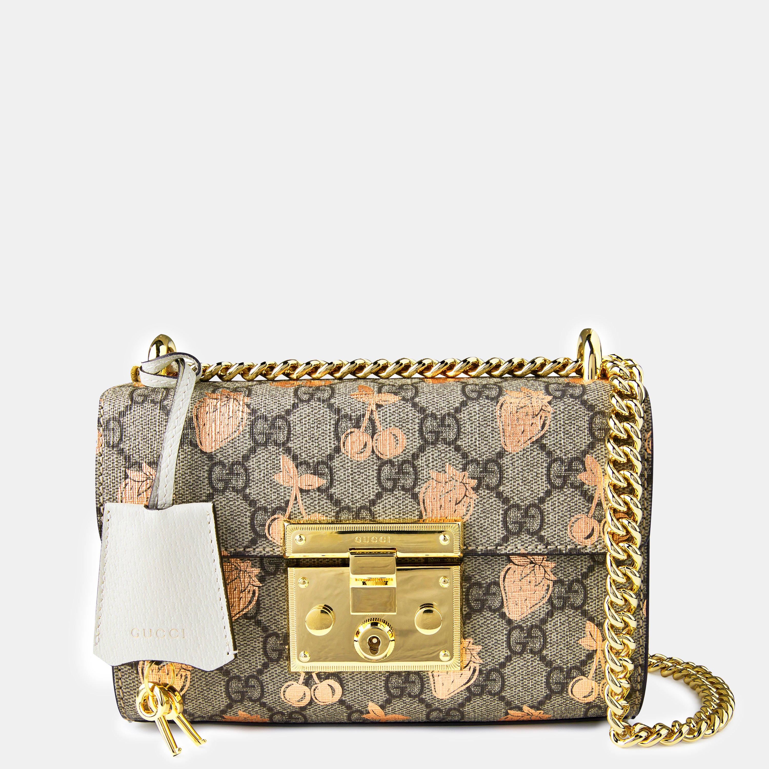 Beige 8295 - Gucci - Small Padlock Berry Shoulder Bag - 1