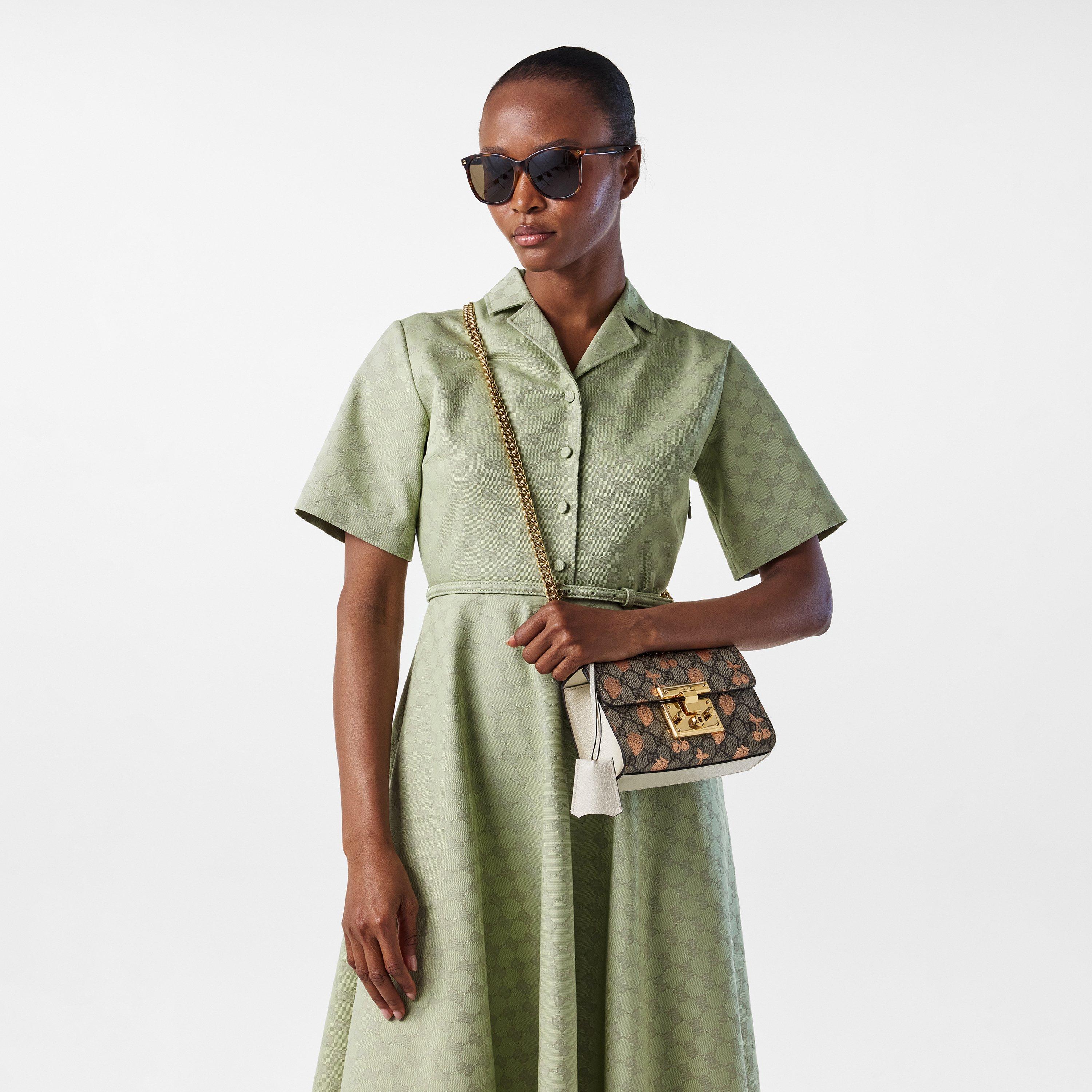 Beige 8295 - Gucci - Small Padlock Berry Shoulder Bag - 3