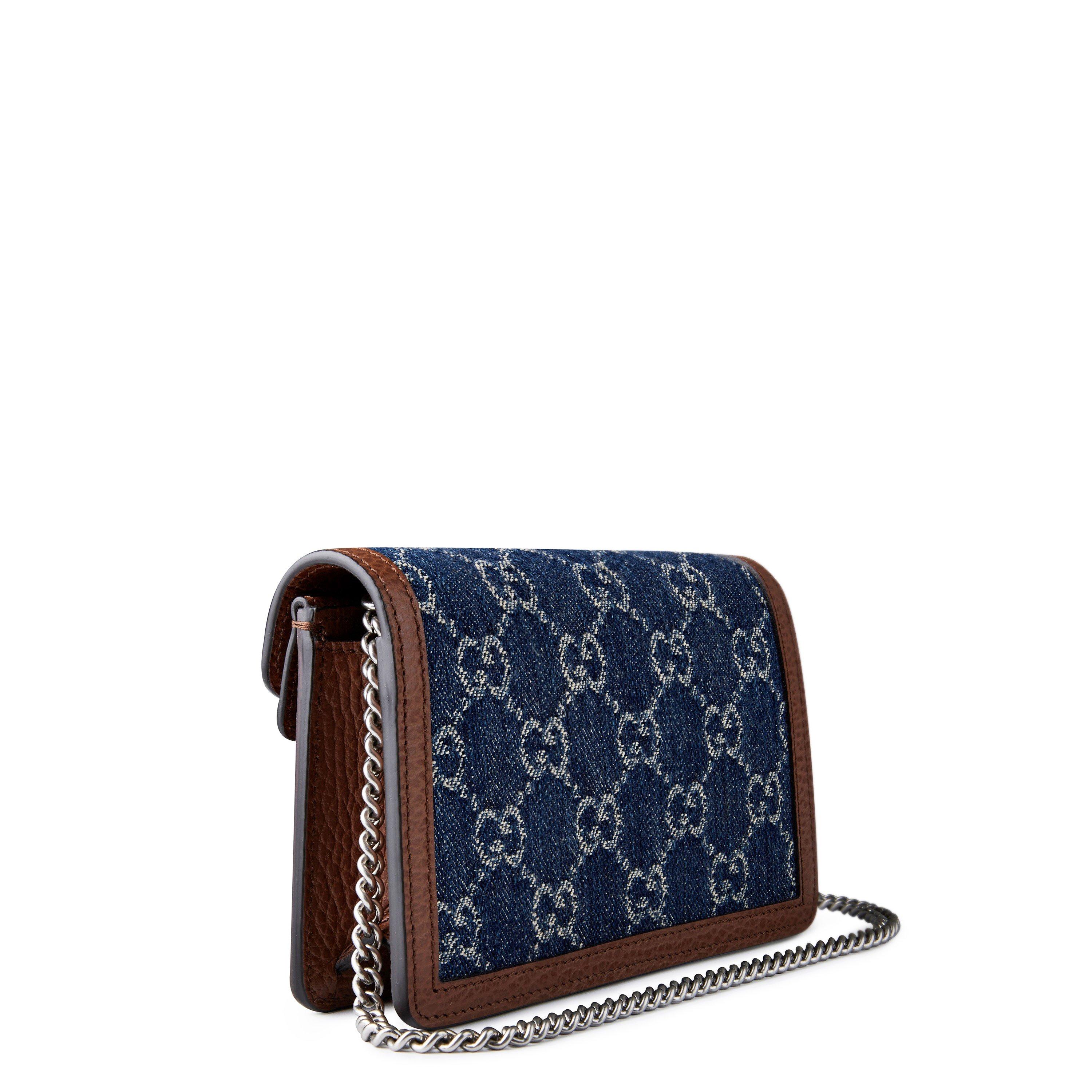 Gucci | Dionysus Super Mini Denim Chain Bag | Mini Bags