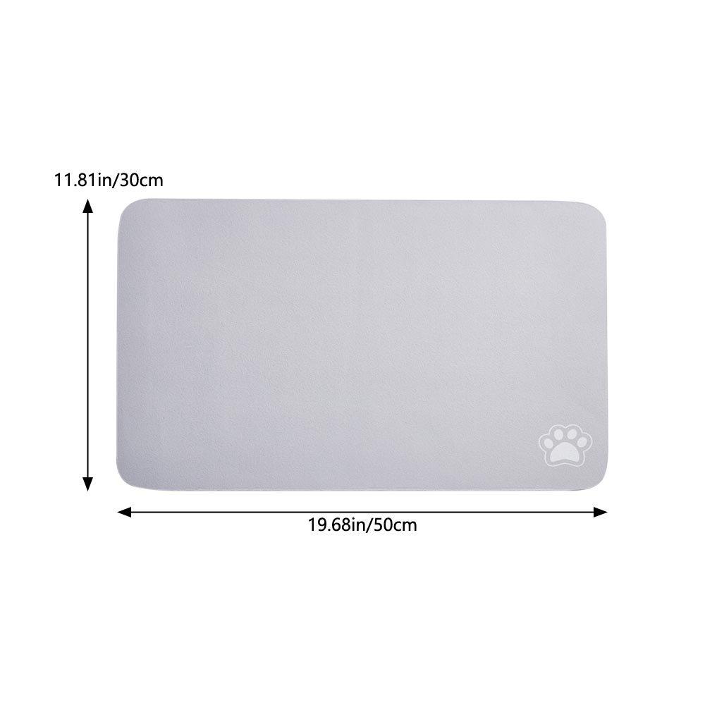 Light Grey - KIDKID PET - Washable Diatom Mud Pet Mat With Nonslip Bottom - 5