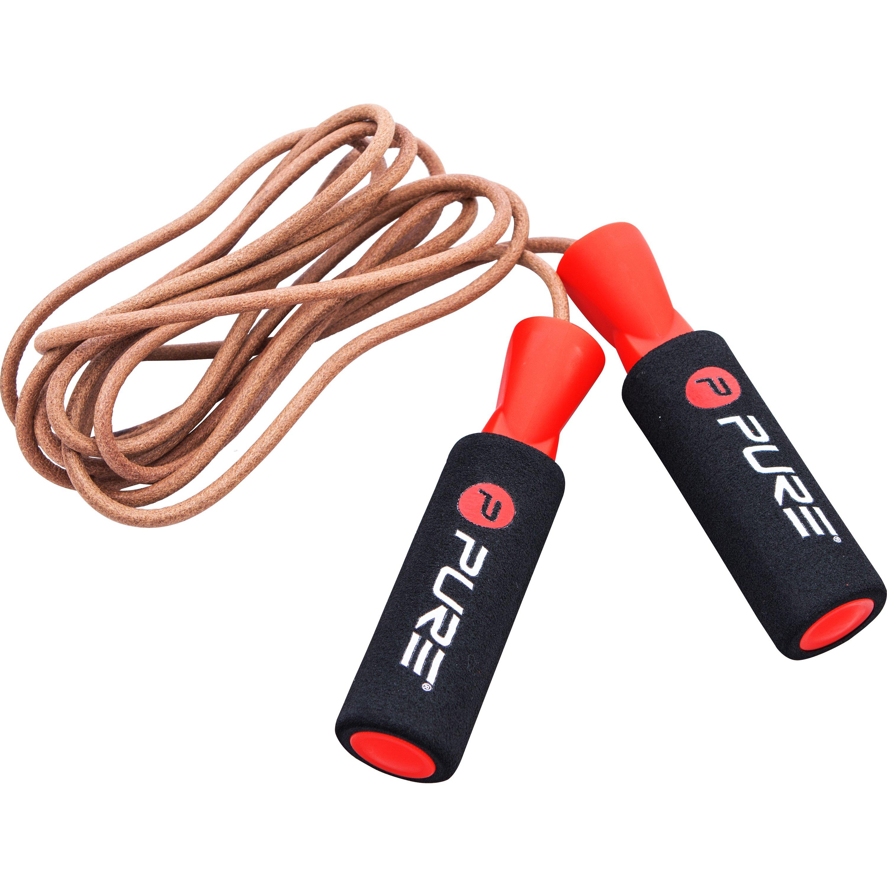 Red - Pure2Improve - Leather Jump Rope - 1