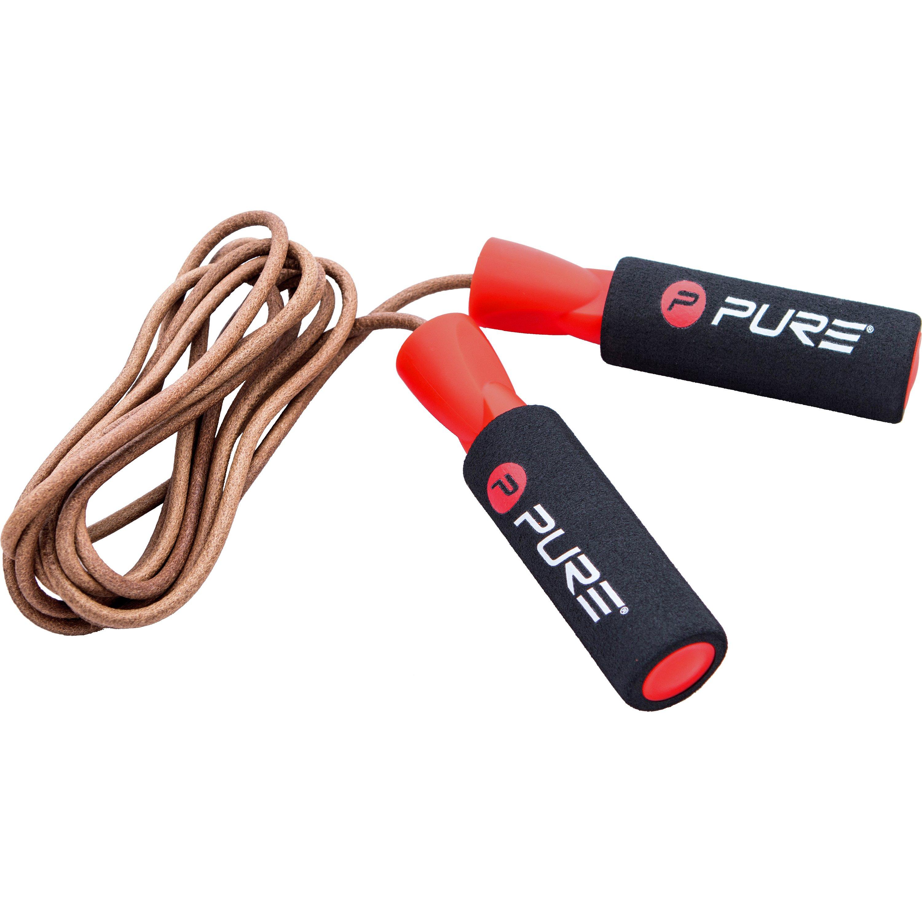 Red - Pure2Improve - Pure2Improve Leather Jump Rope - 2