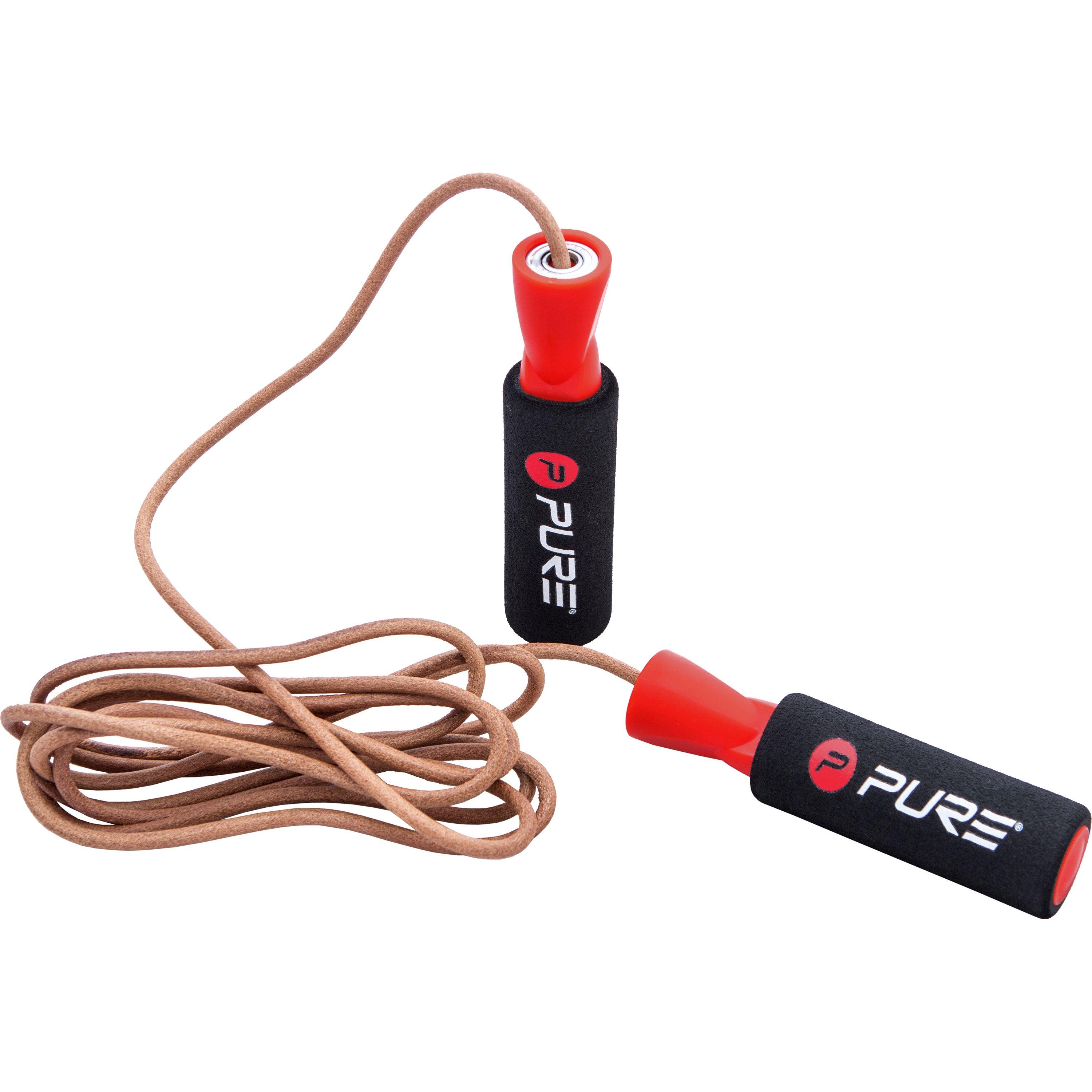 Red - Pure2Improve - Pure2Improve Leather Jump Rope - 3