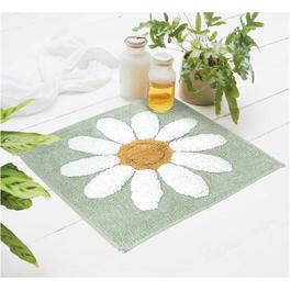 Country Club Shower Mat Fleur 100% Cotton  50x50cm - Teal