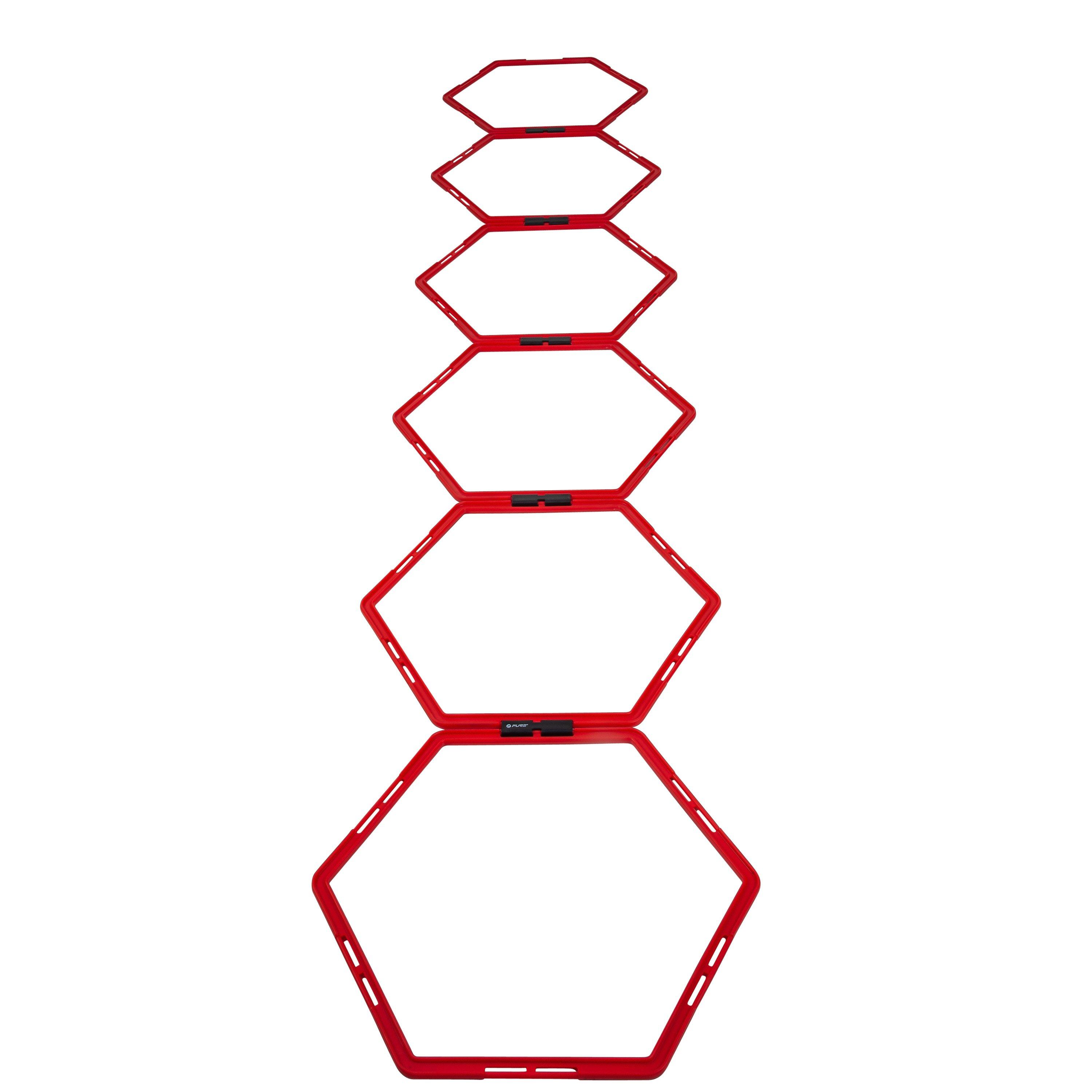 Red - Pure2Improve - Pure2Improve Hexagon Agility Grid - 1