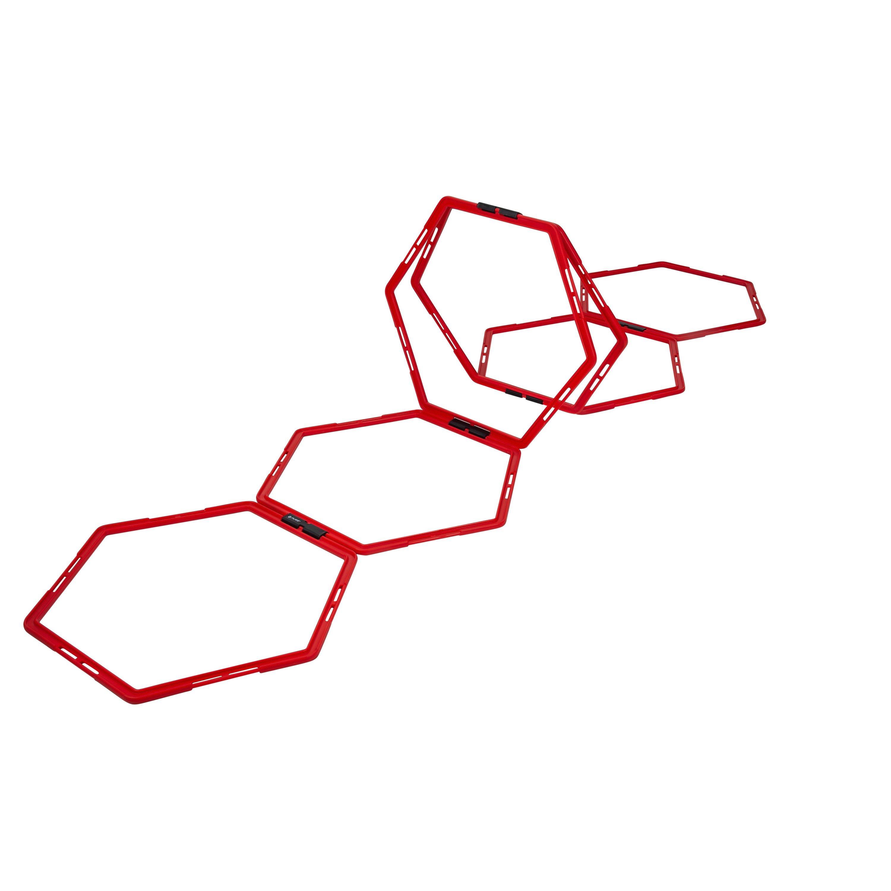 Red - Pure2Improve - Pure2Improve Hexagon Agility Grid - 3