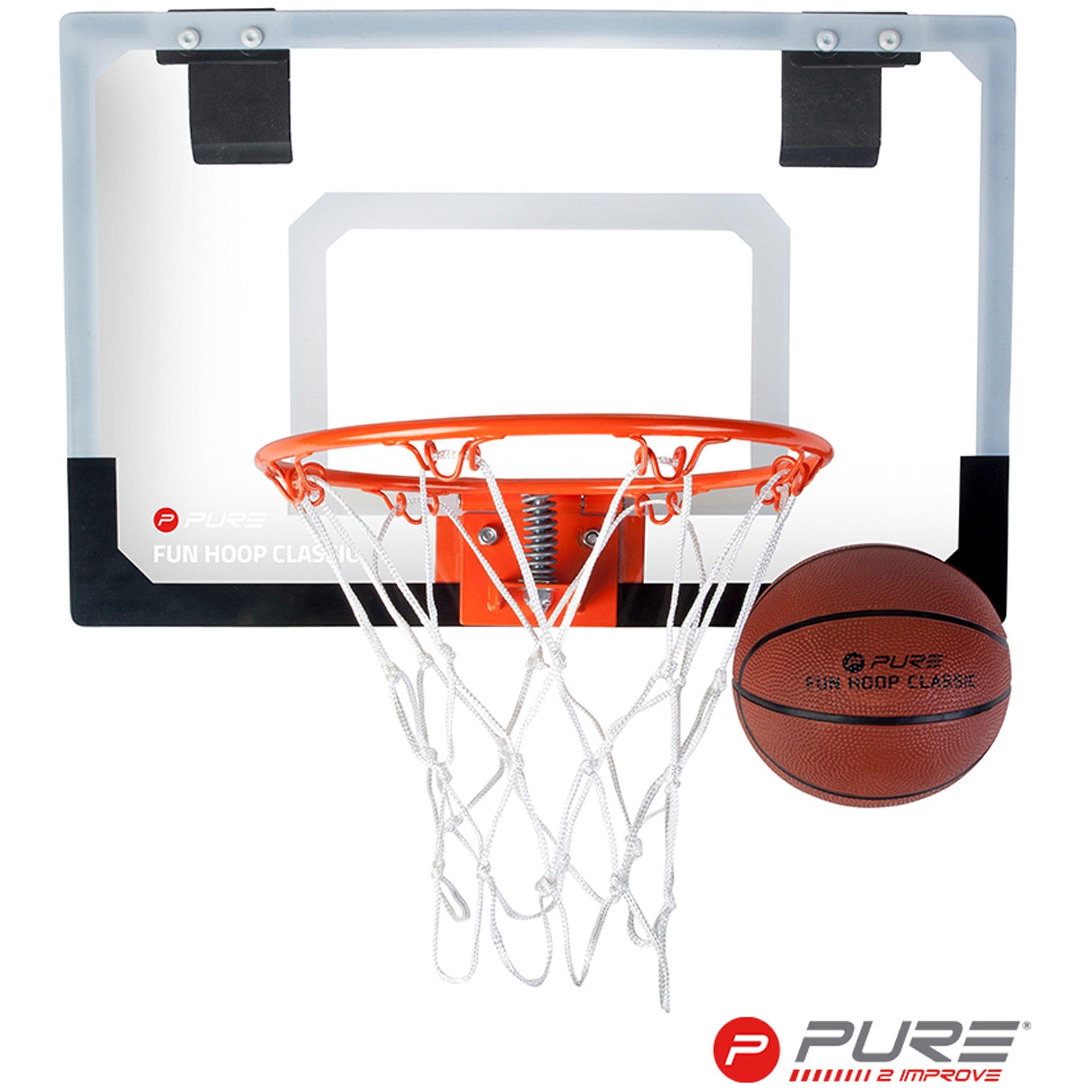 White - Pure2Improve - Classic Mini Basketball Fun Hoop - 1