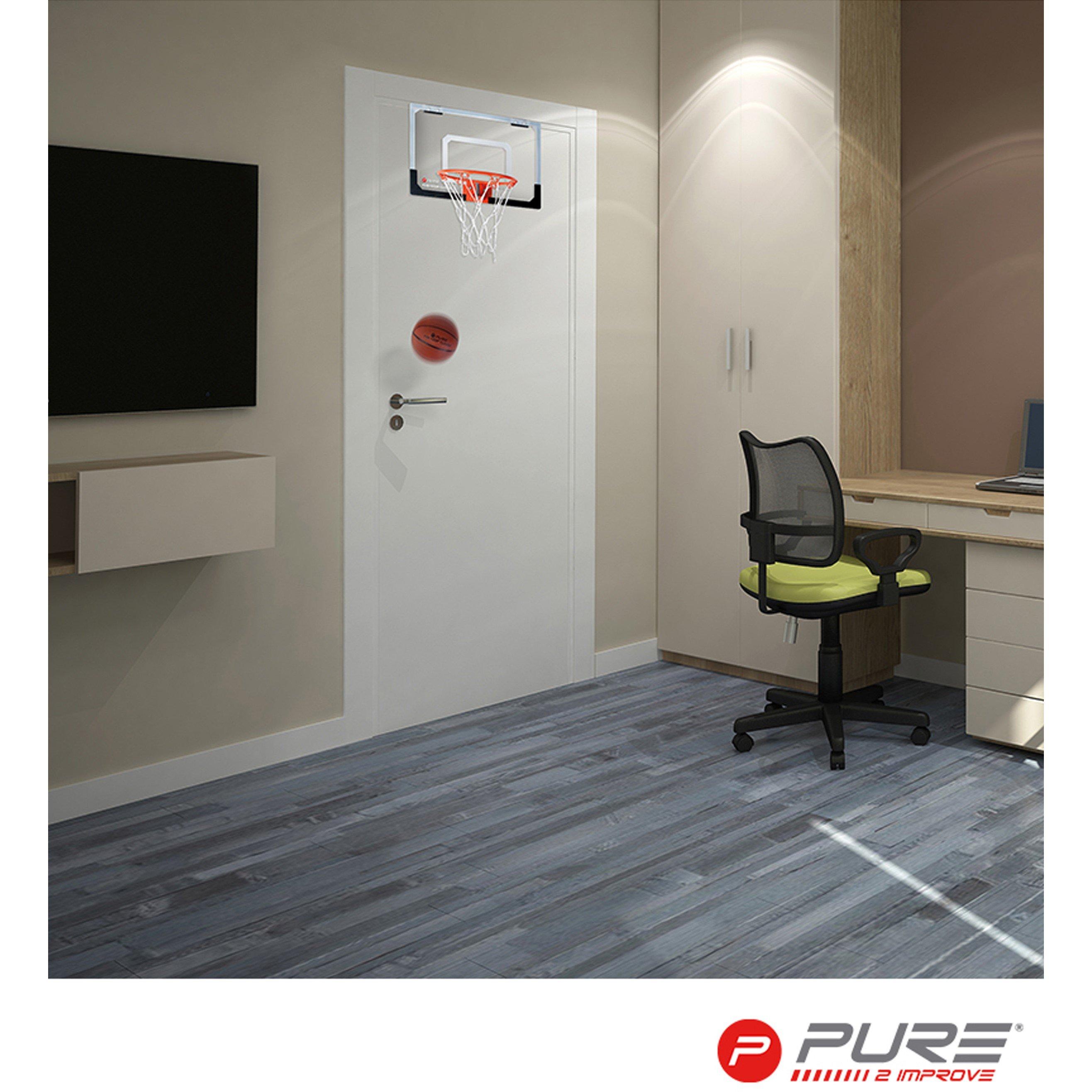 White - Pure2Improve - Pure2Improve Classic Mini Basketball Fun Hoop - 2