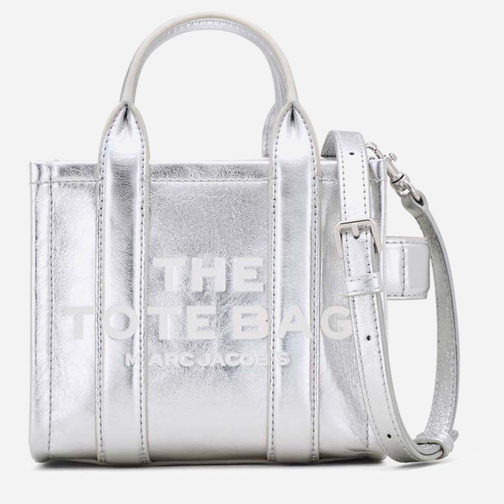 Marc Jacobs Women's Met Cross Tote Bag - Metallic Silver