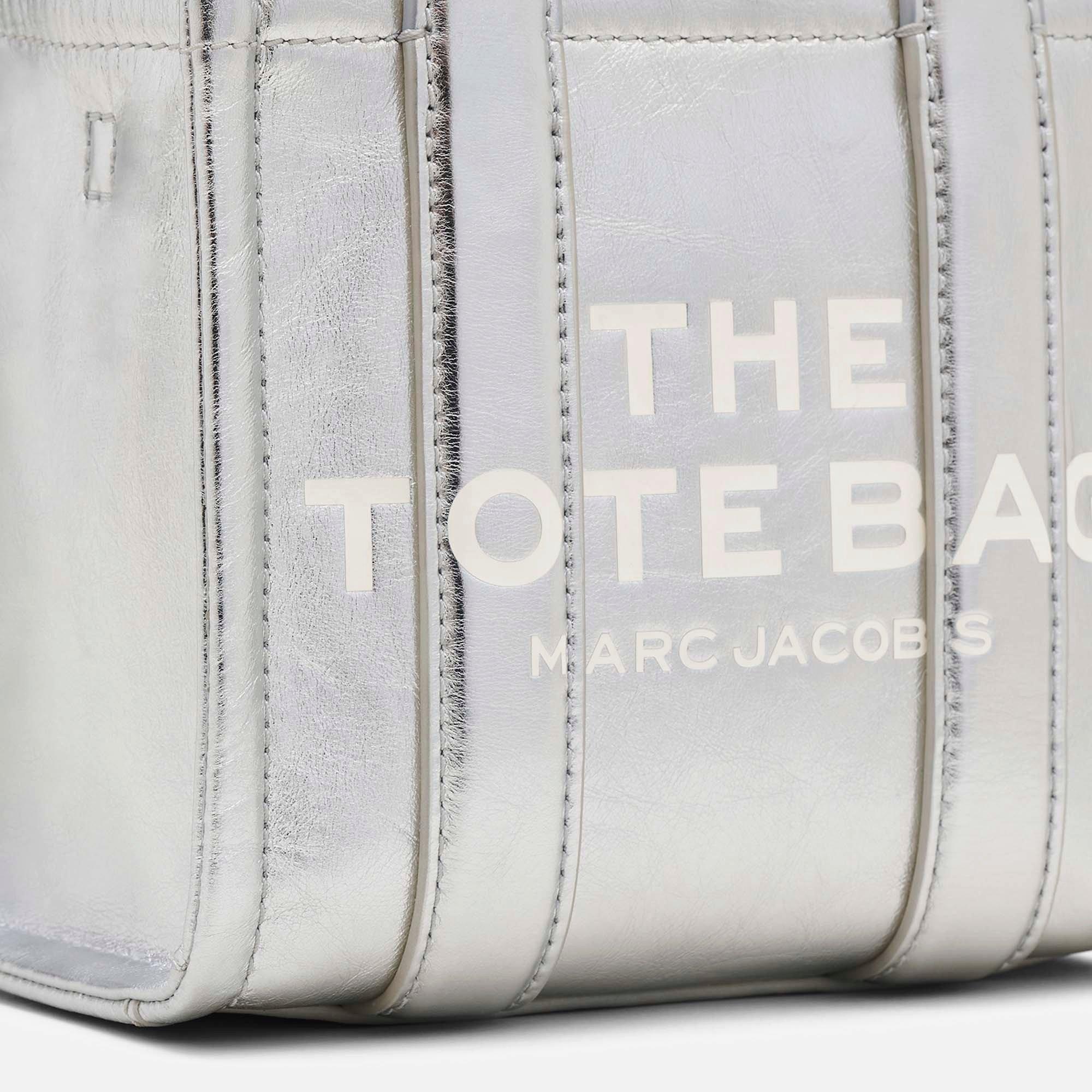 Metallic Silver - Marc Jacobs - Women's Met Cross Tote Bag - 3
