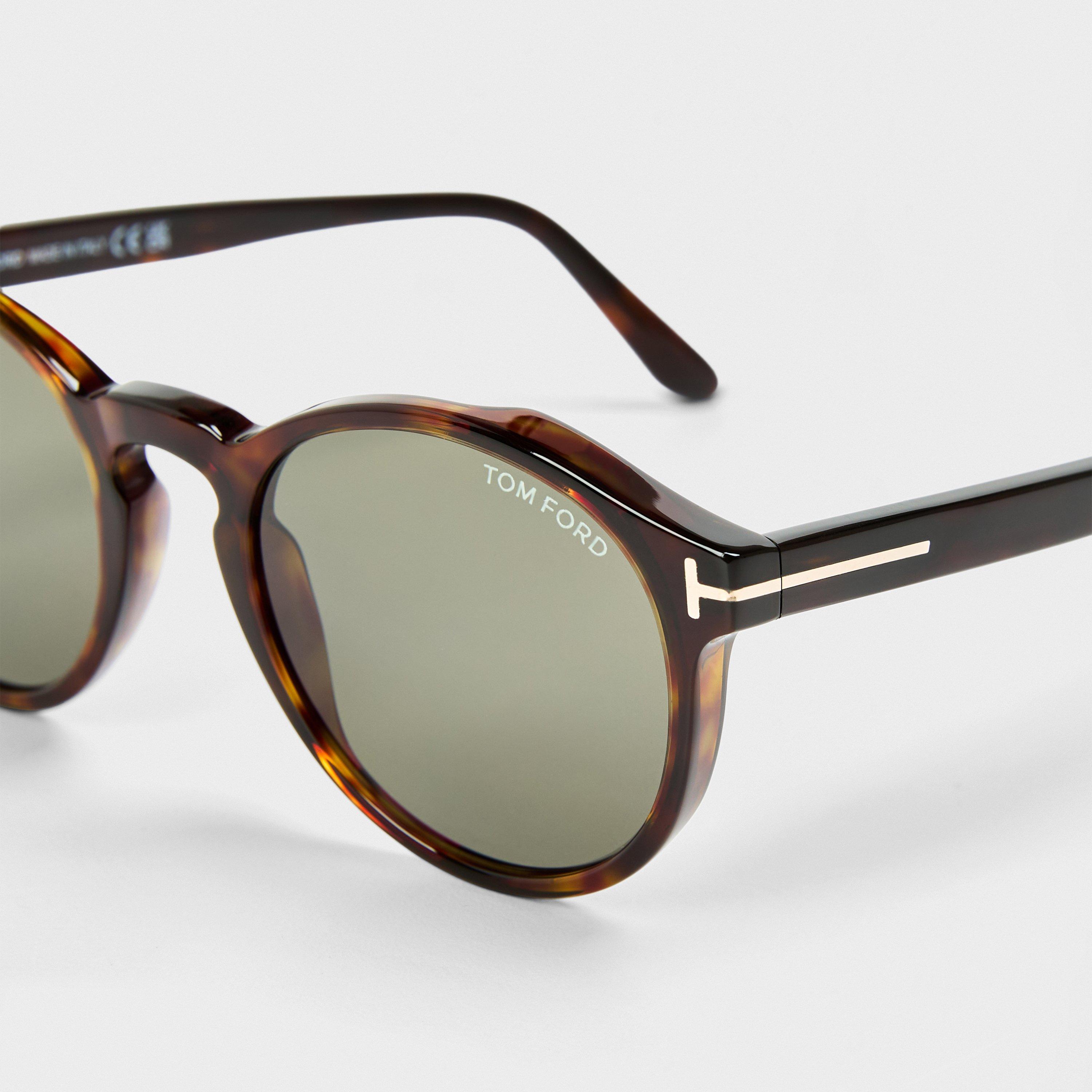 Dark Havana - Tom Ford - Men's Round Sunglasses - 4