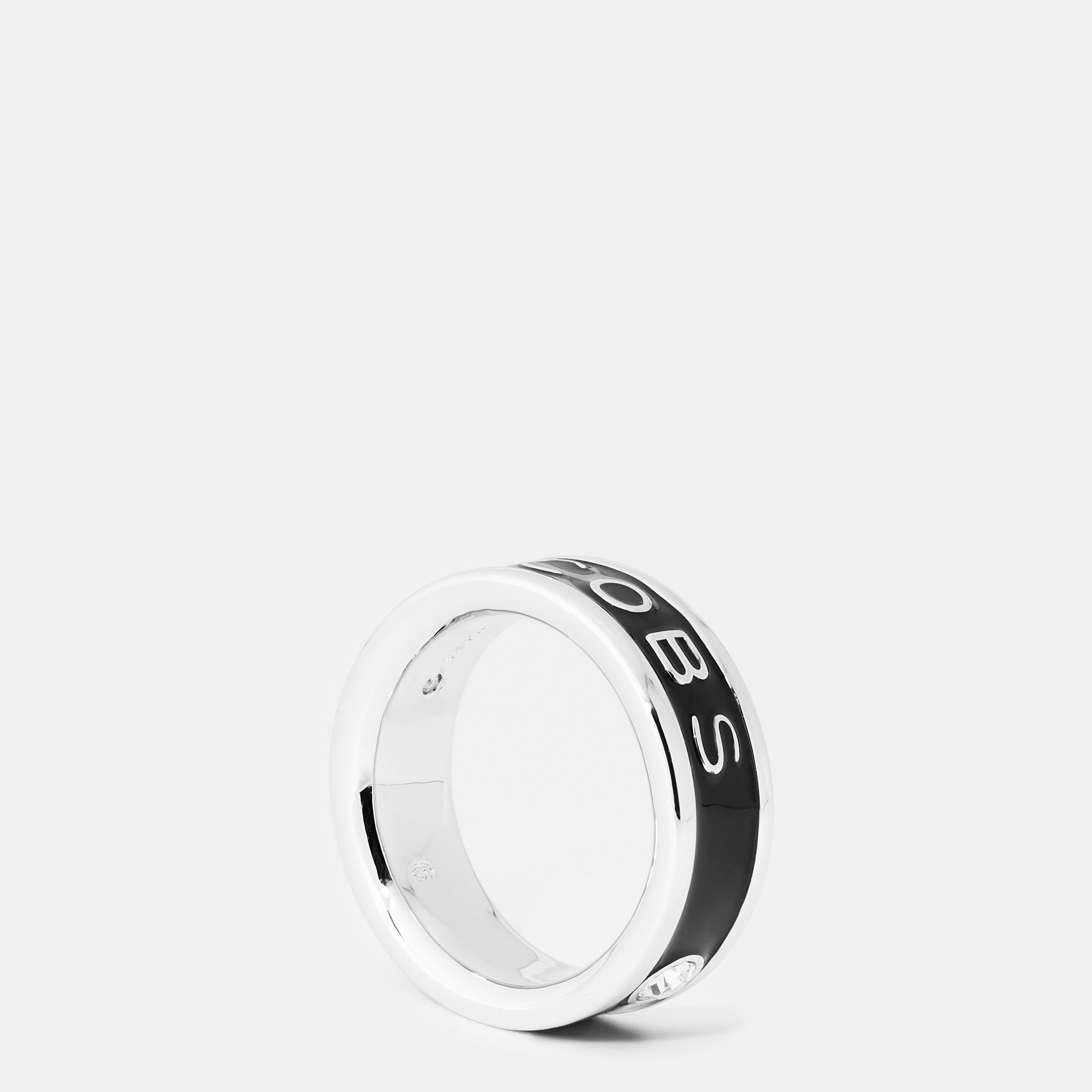 Silver/Black - Marc Jacobs - Marc Enamel Ring Ld99 - 2