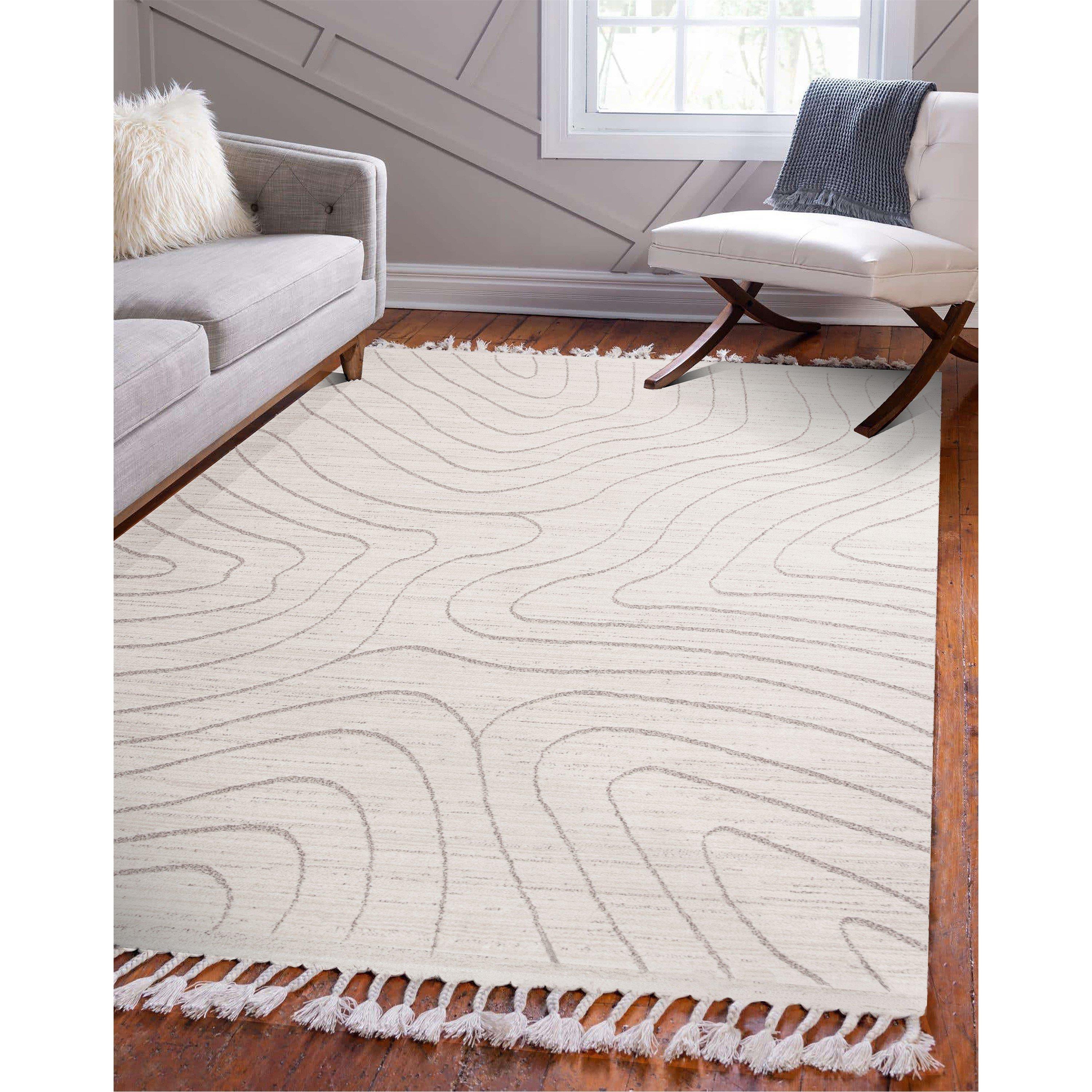 Cream - Esselle - Arctic Contour Natural / Mink 160 x 230cm Rug - 6