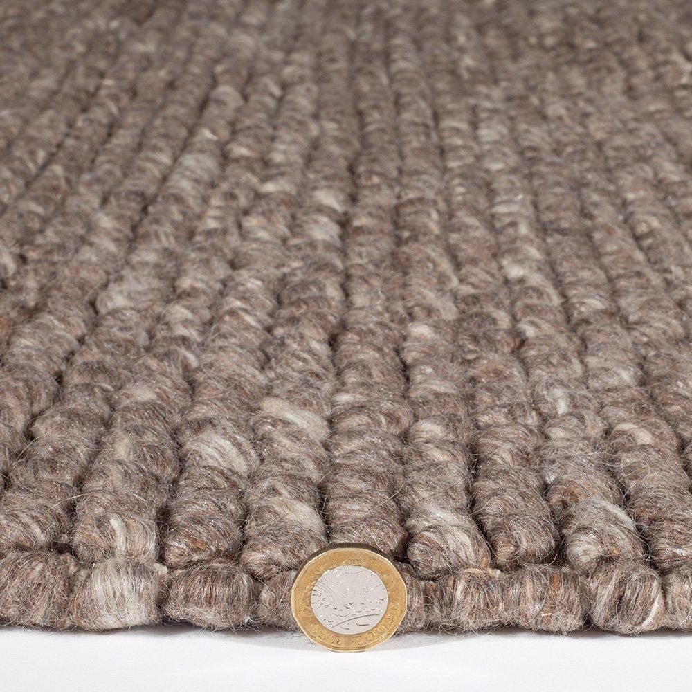 Neutral - Esselle - Delilah Mottled Wool Pebble Taupe Rug 200x290cm - 5