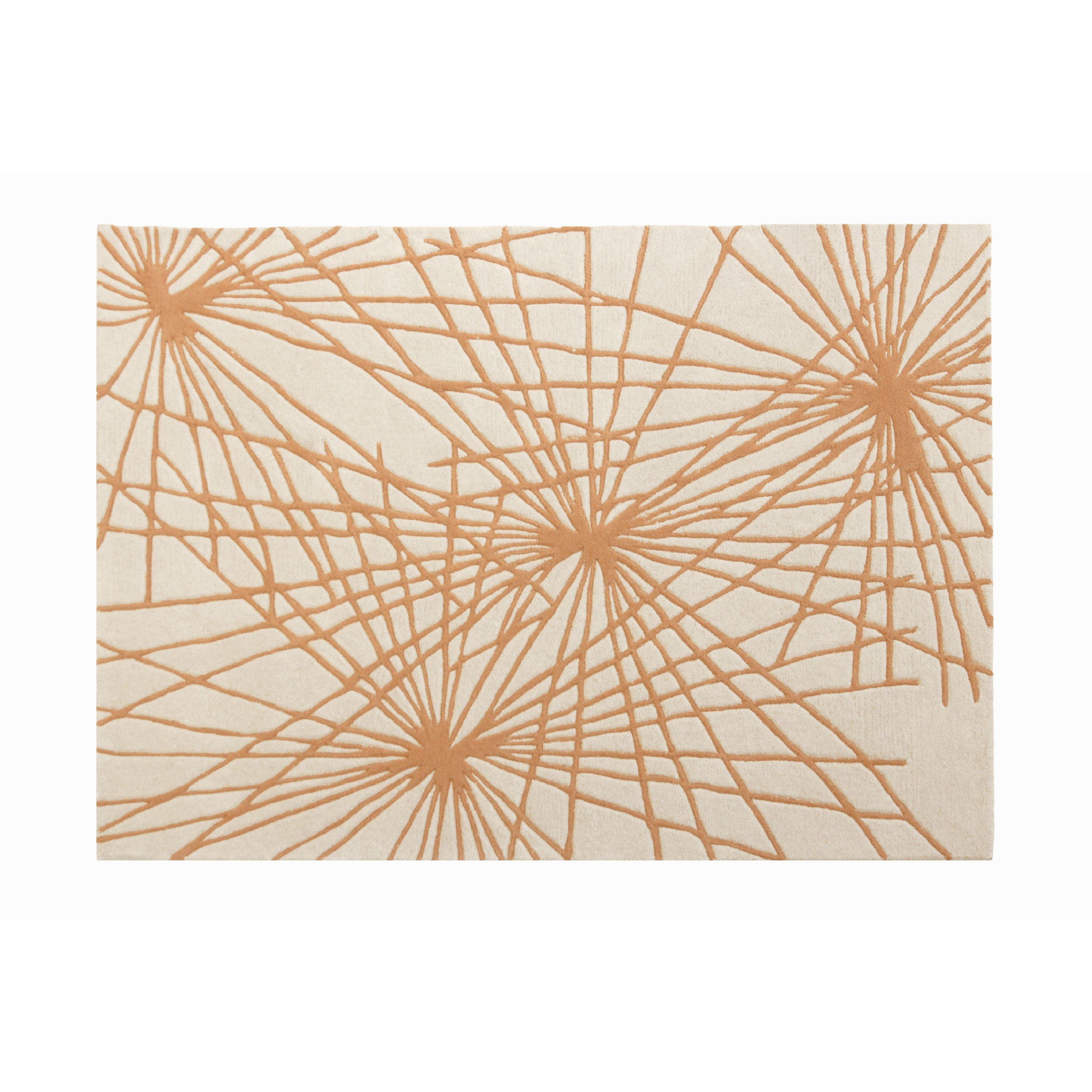 Orange - Esselle - Aura Starburst Natural / Orange 120 x 170cm Rug - 1