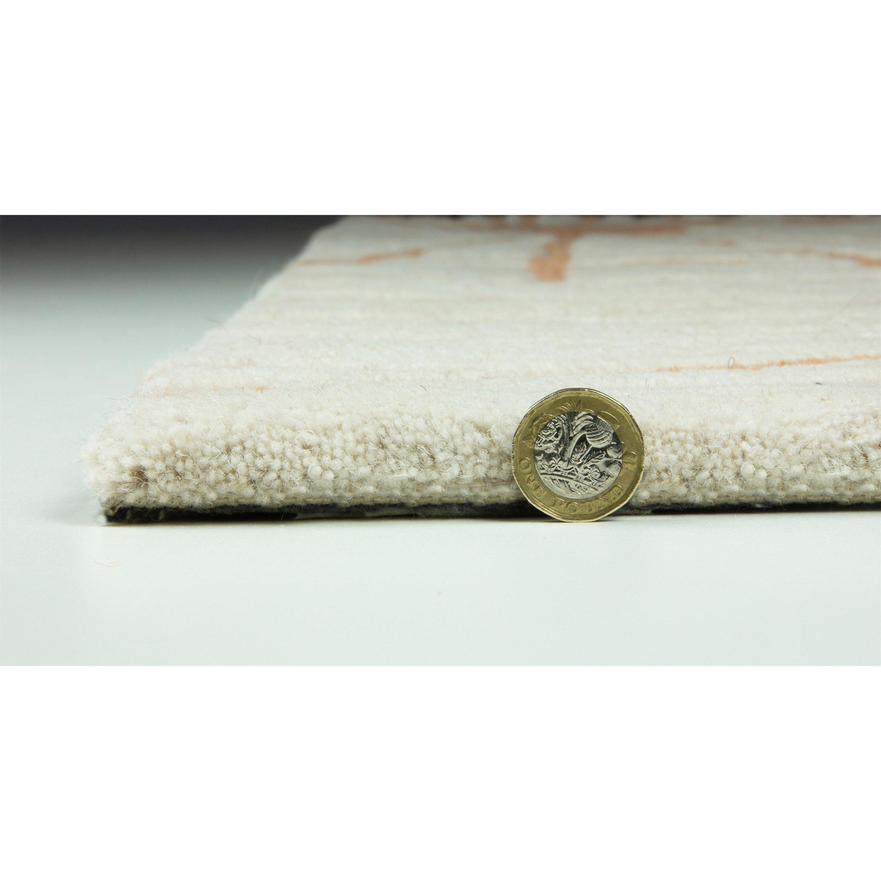 Orange - Esselle - Aura Starburst Natural / Orange 120 x 170cm Rug - 3