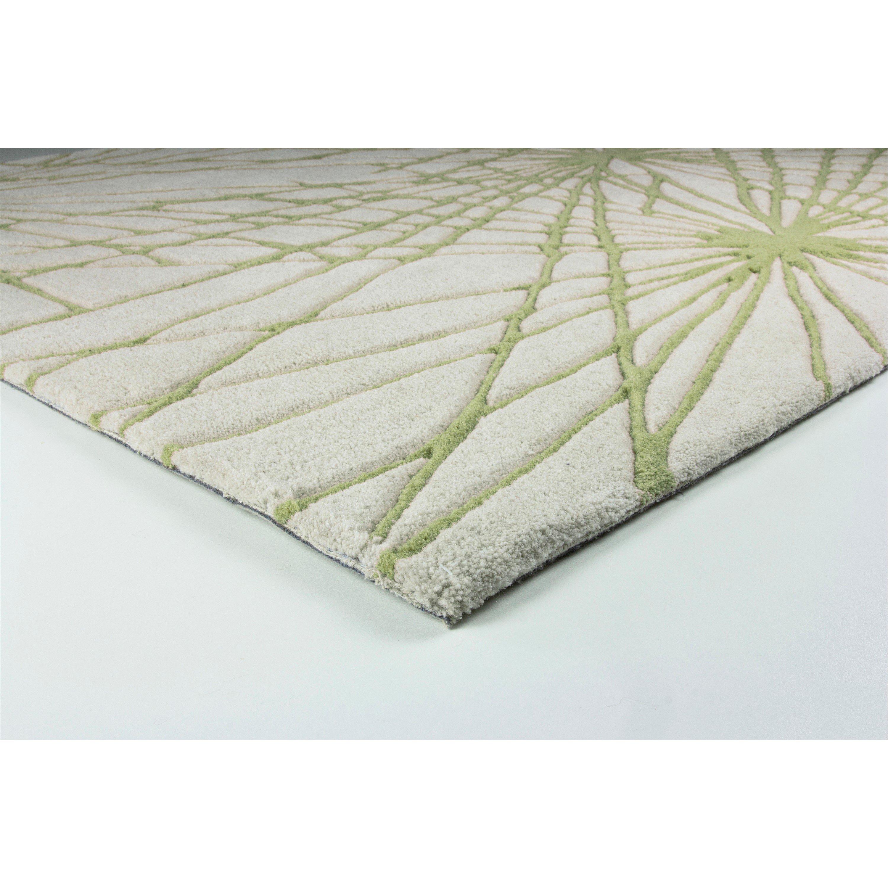 Green - Esselle - Aura Starburst Natural / Sage Green 120 x 170cm Ru - 2